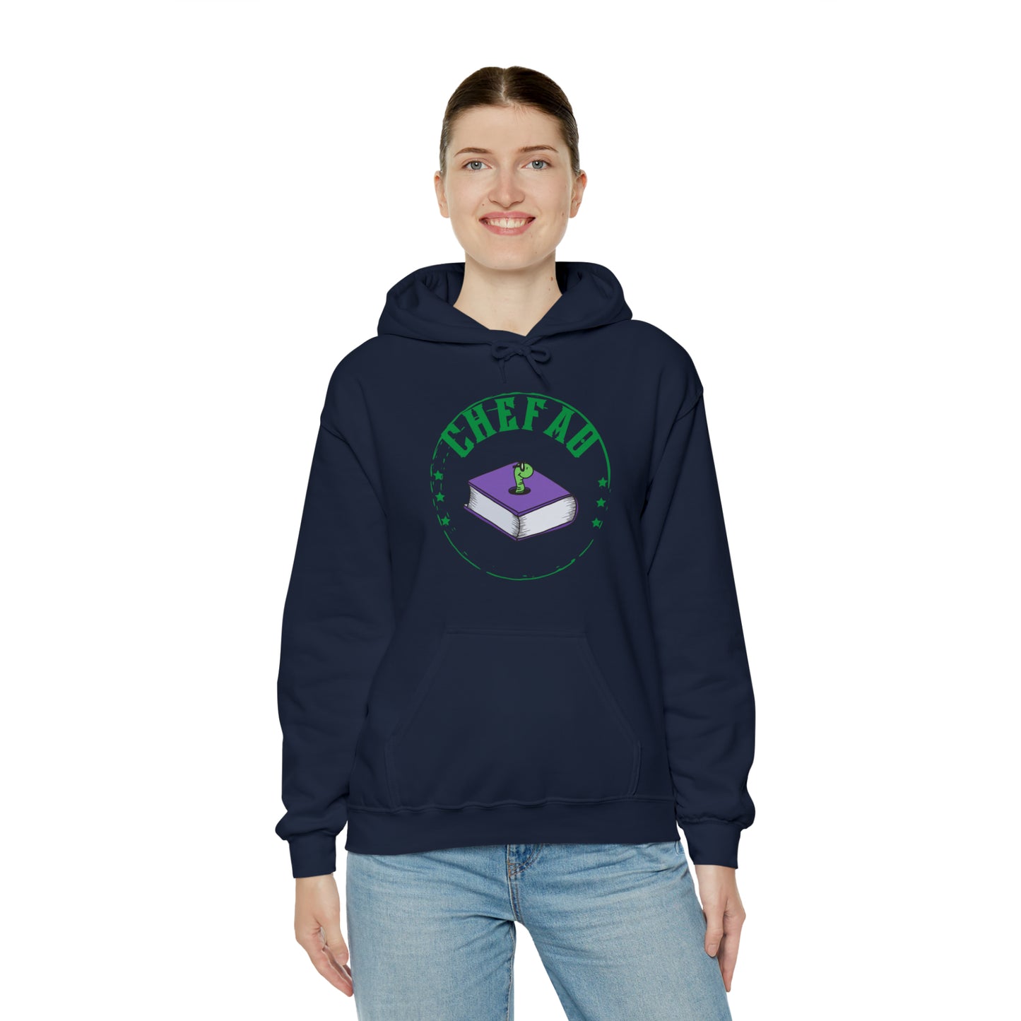 Chefao Bookworm I, Unisex Heavy Blend Hooded Sweatshirt