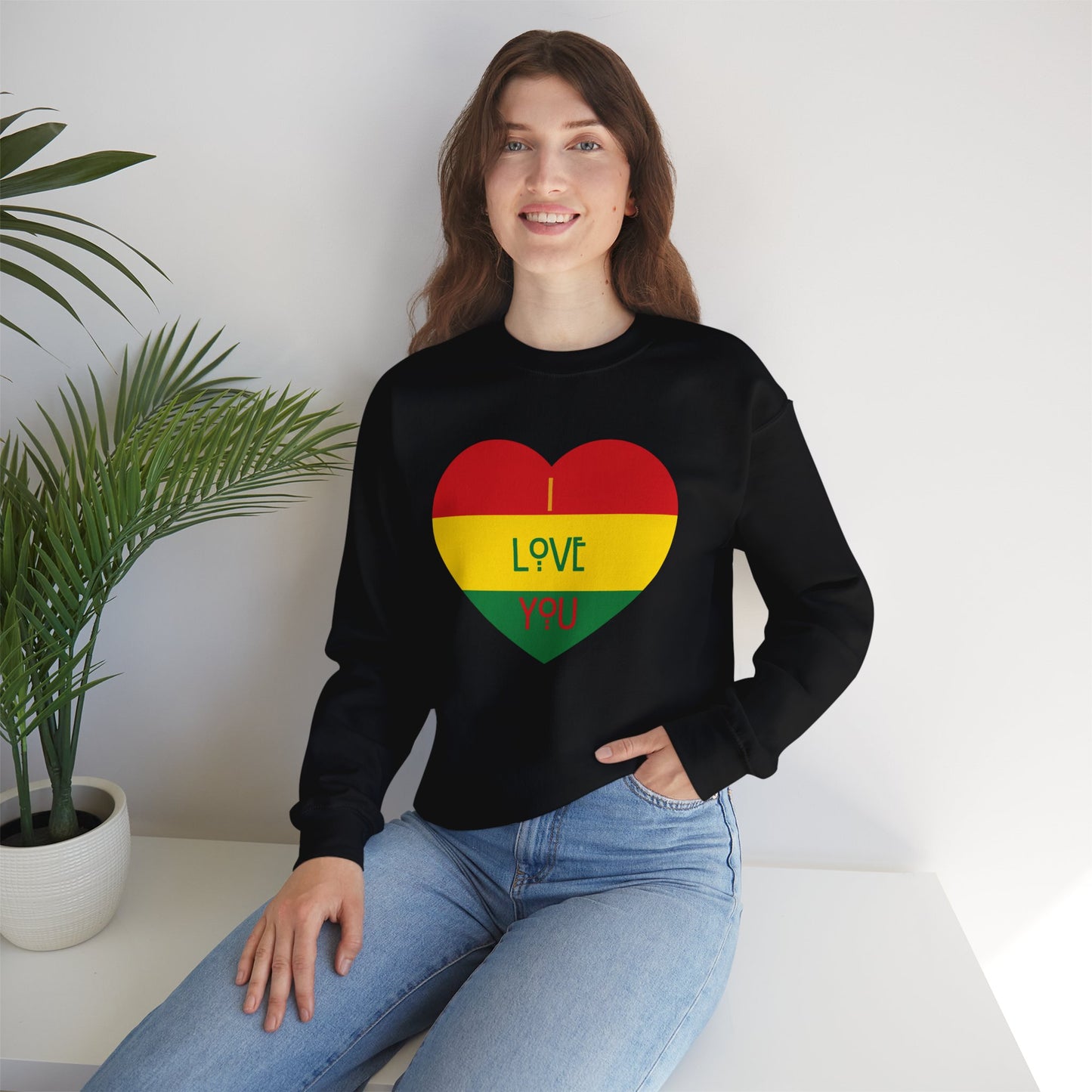 Chefao I Love You I, Unisex Heavy Blend™ Crewneck Sweatshirt