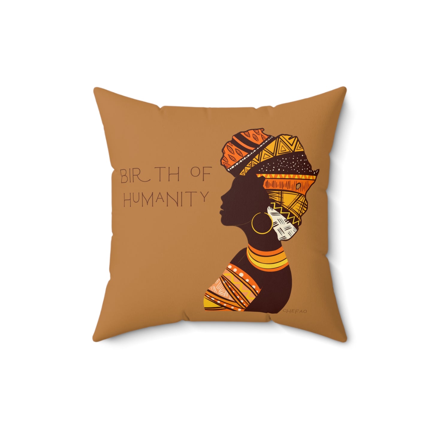 Birth of Humanity™ I, Spun Polyester Square Pillow