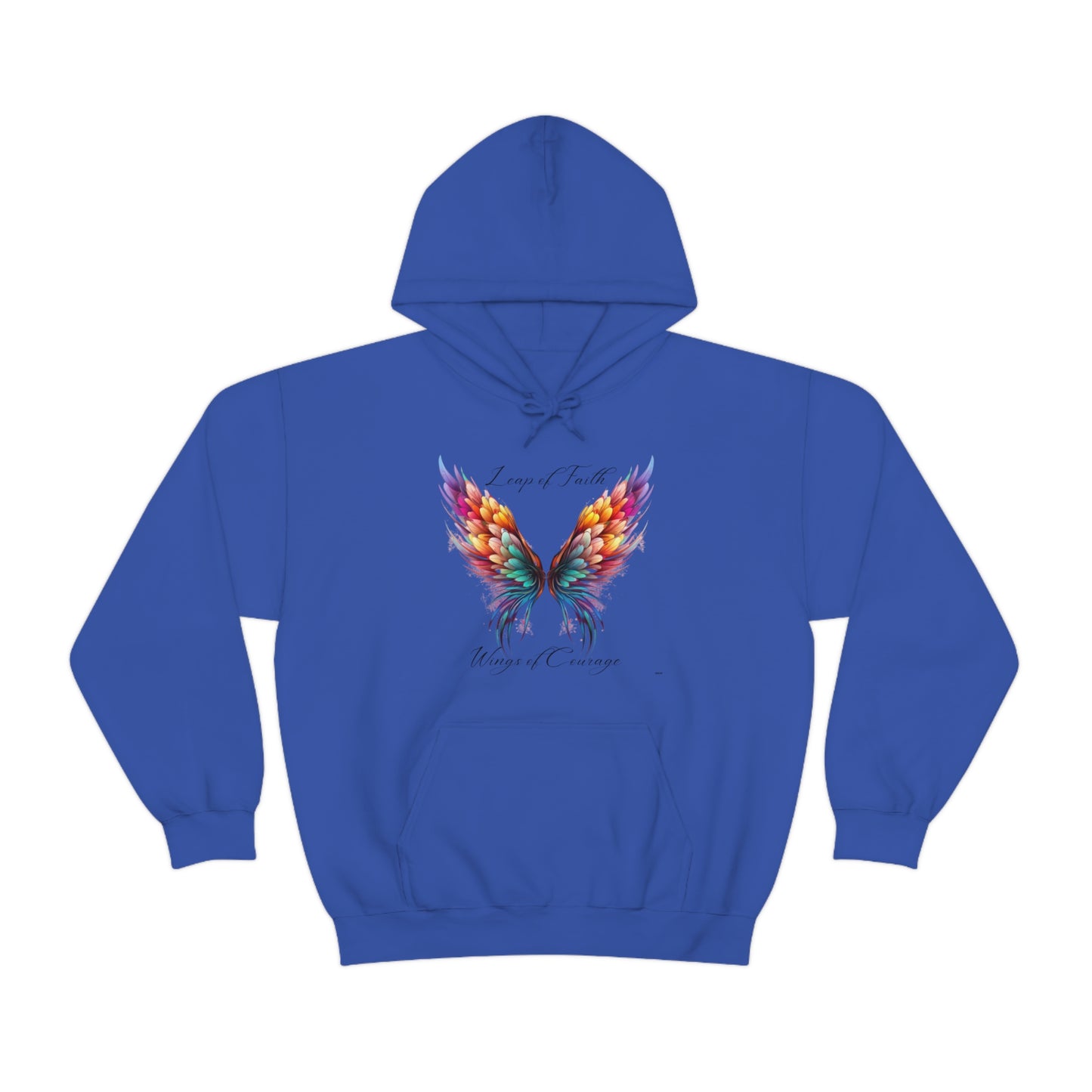 Leap of Faith, Wings of Courage, Unisex Heavy Blend Hooded Sweatshirt
