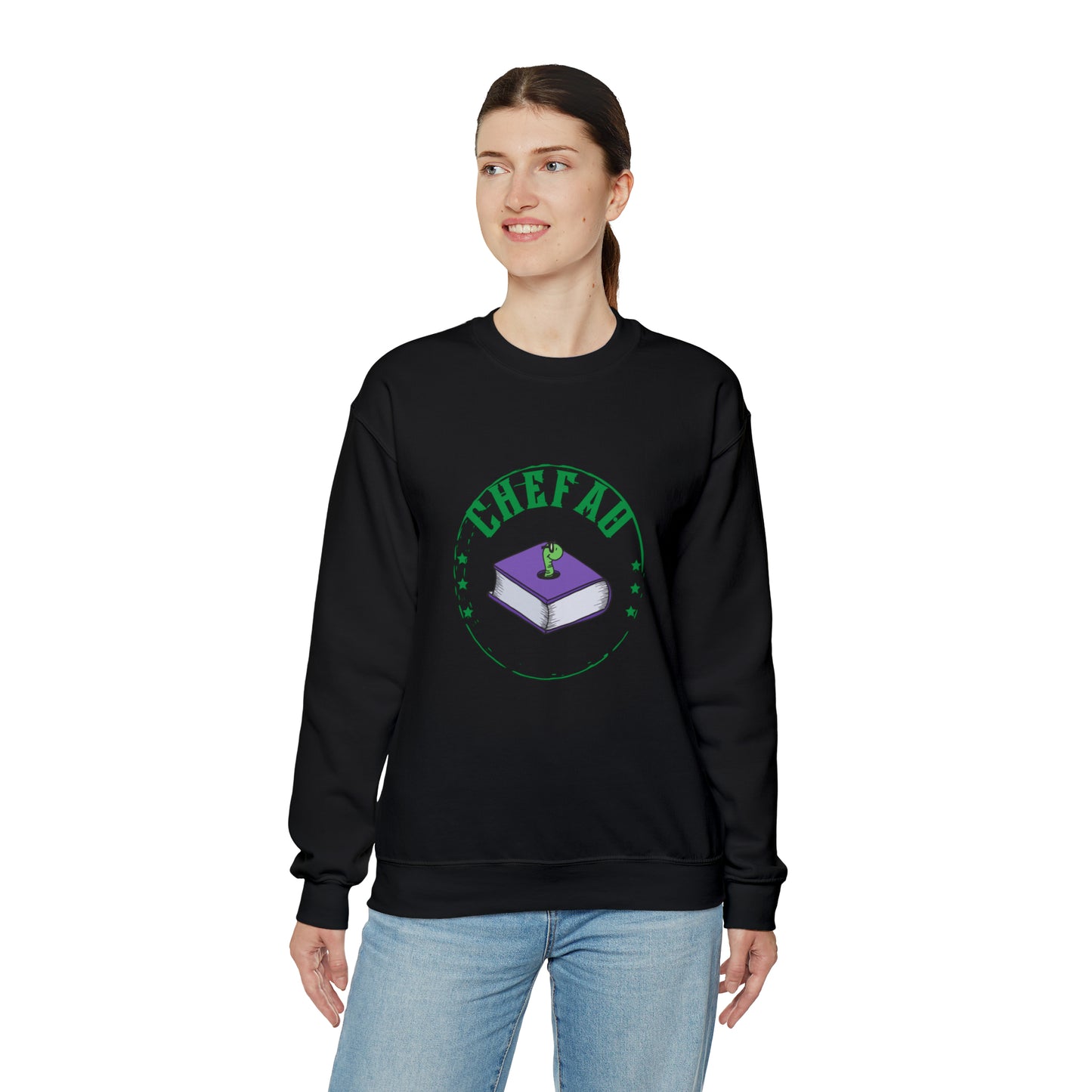 Chefao Bookworm I, Unisex Heavy Blend Crewneck Sweatshirt