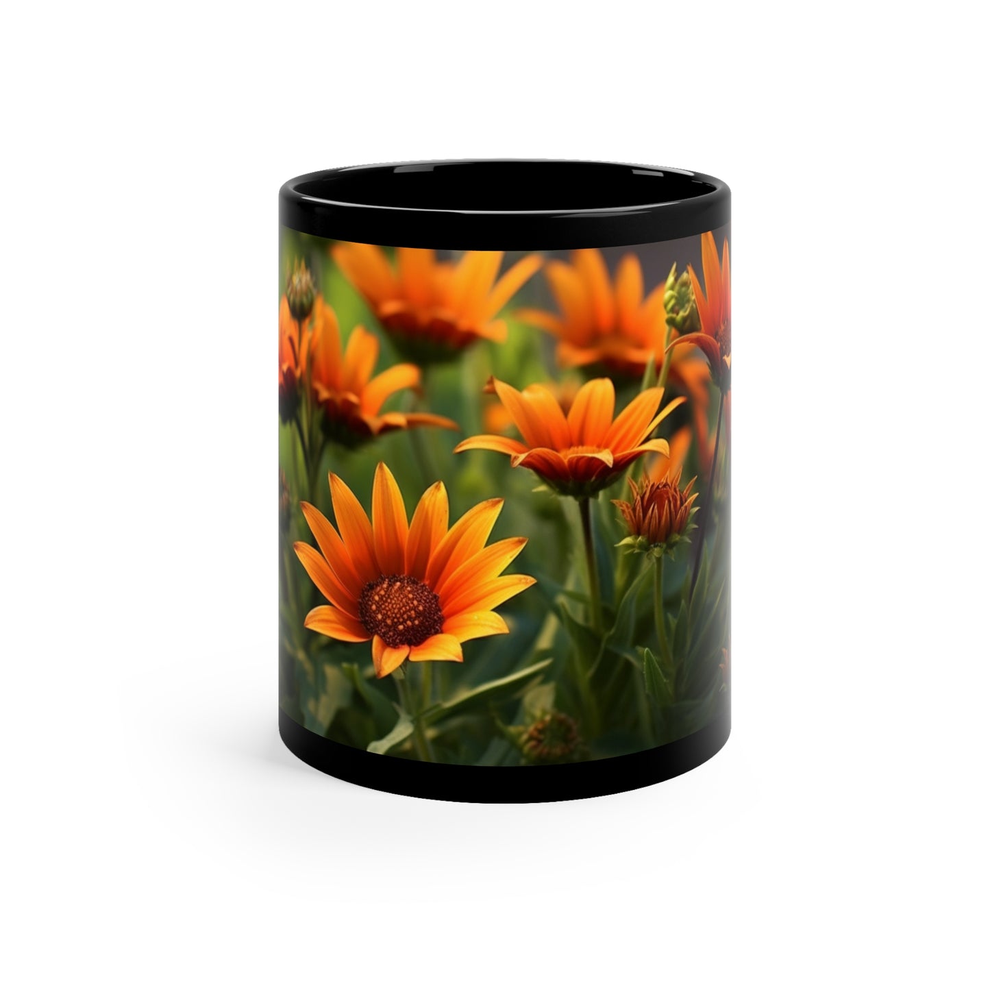 Gazania II, 11oz Black Coffee Mug