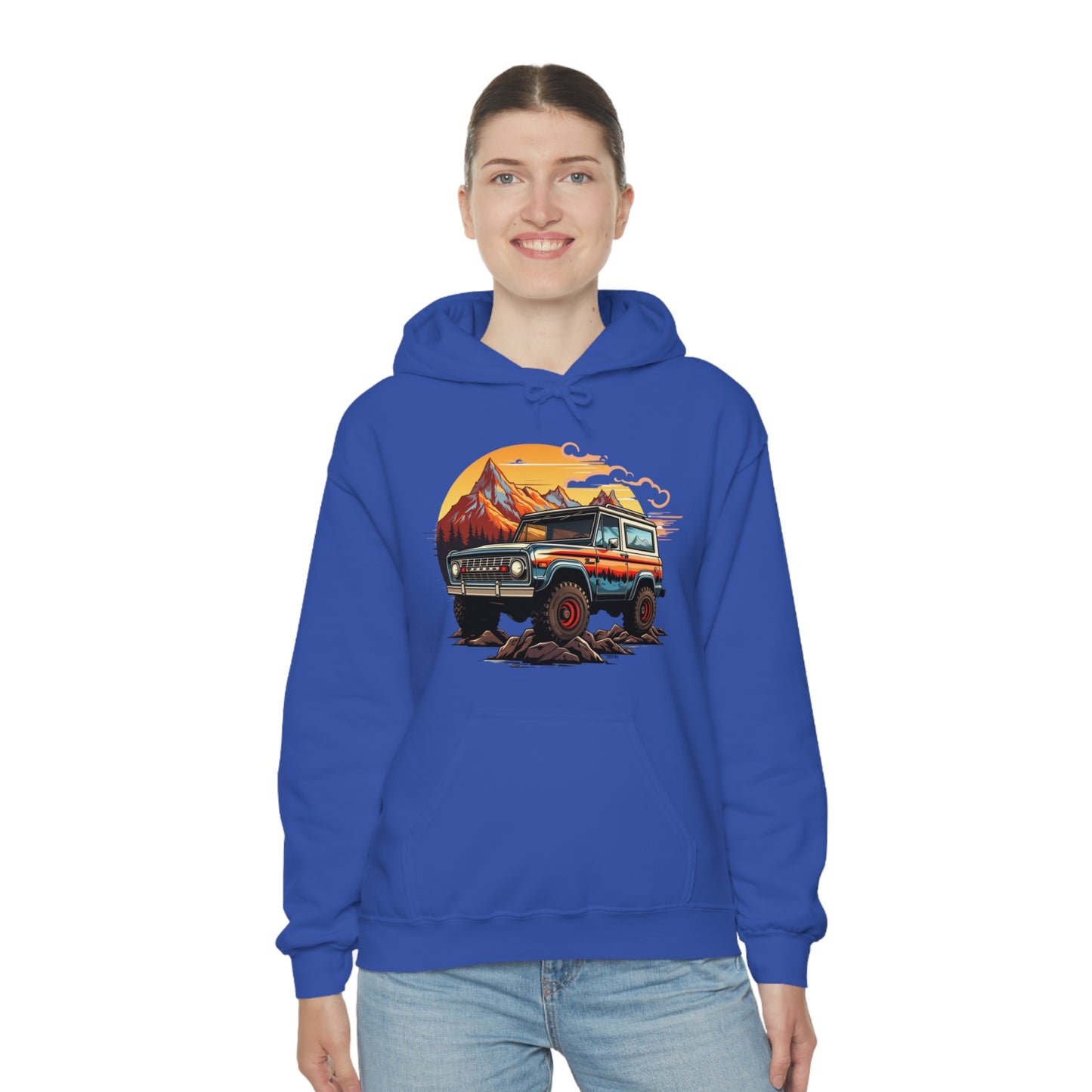 Retro, Rugged Charm, Unisex Heavy Blend Hooded Sweatshirt