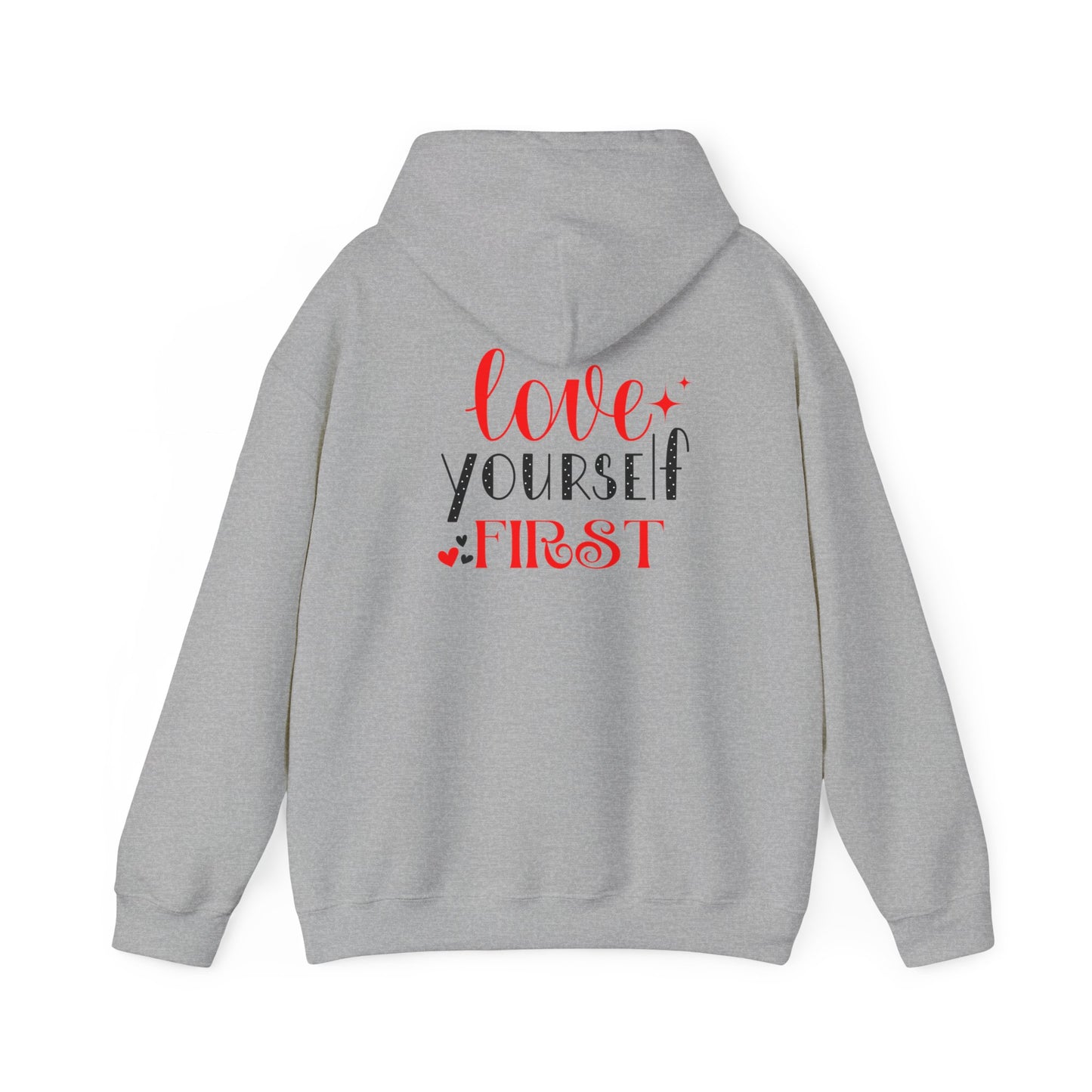 Love Yourself First I, Unisex Heavy Blend Hooded Sweatshirt