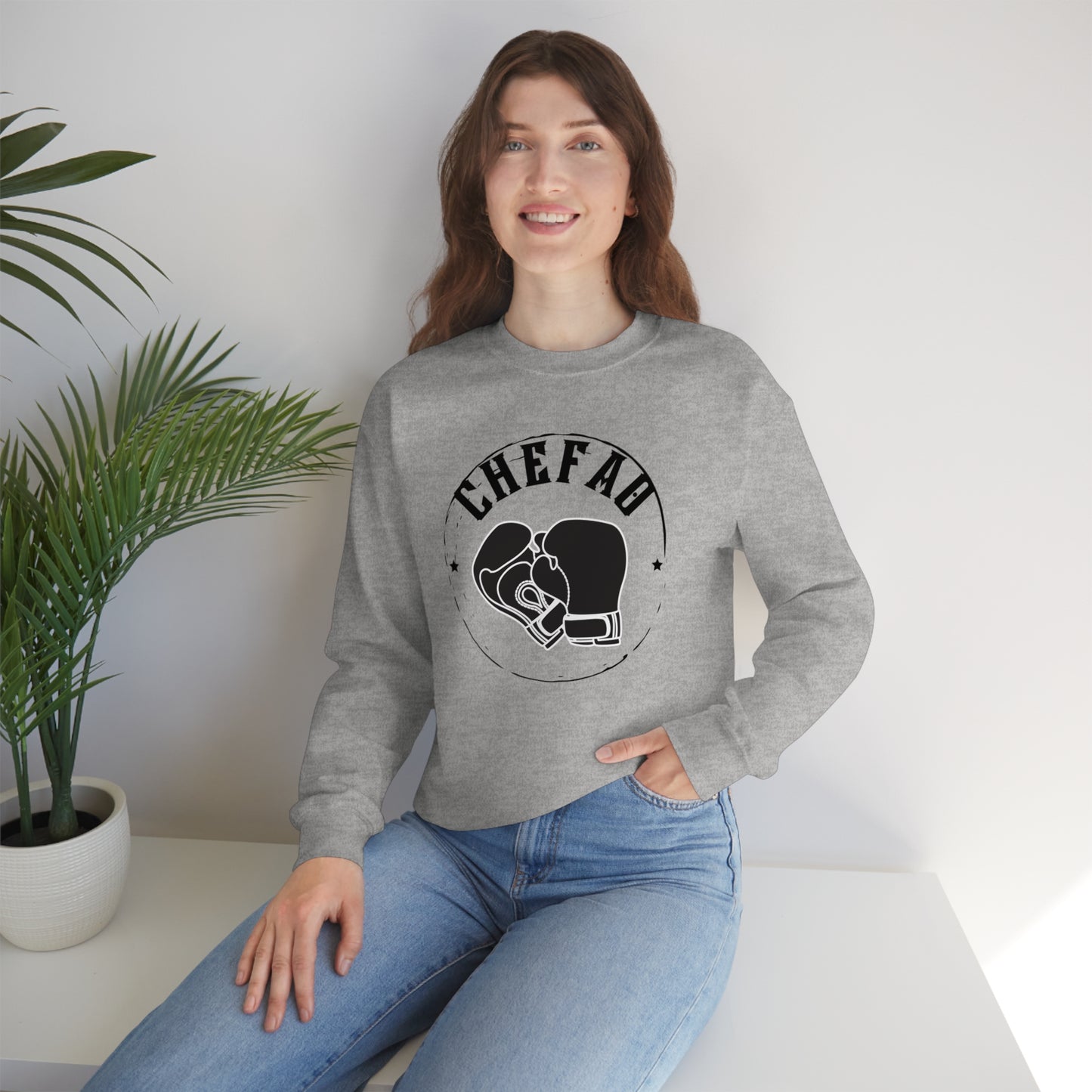 Chefao Boxing I, Unisex Heavy Blend Crewneck Sweatshirt