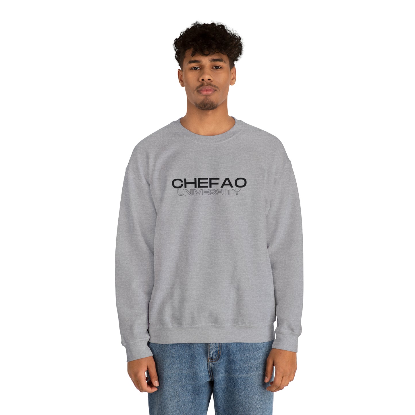 Chefao University I, Unisex Heavy Blend Crewneck Sweatshirt