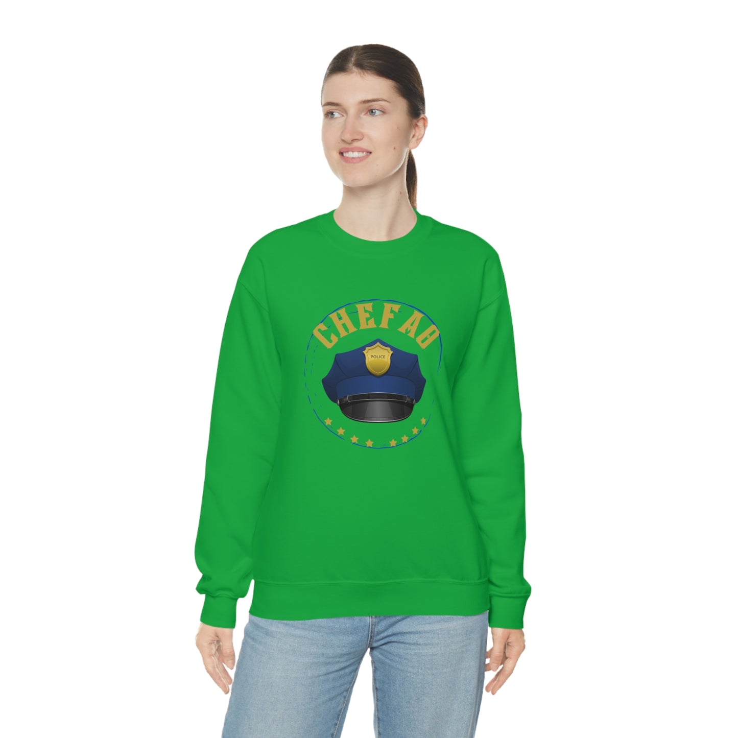 Chefao Police III, Unisex Heavy Blend Crewneck Sweatshirt