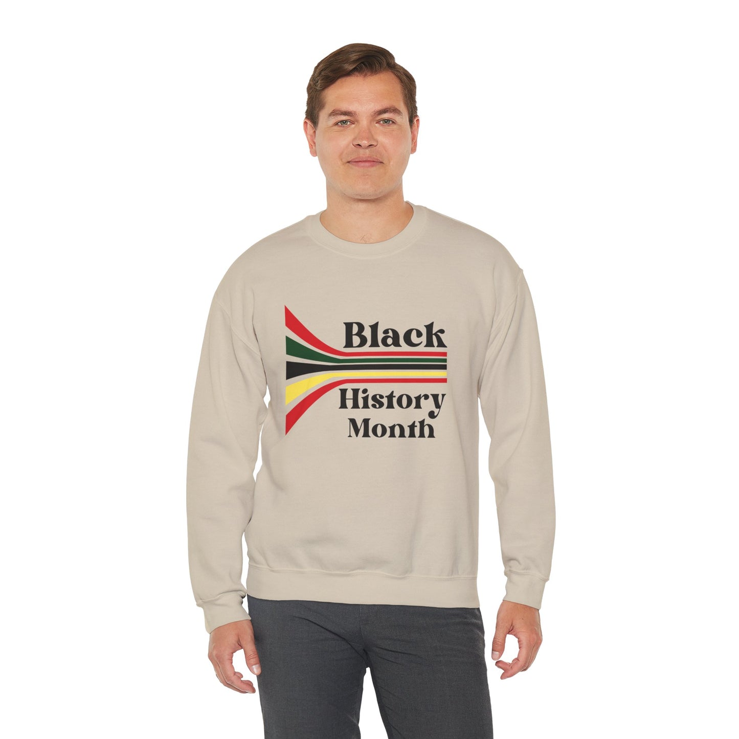 Chefao Retro Black History Month Emblem III, Unisex Heavy Blend™ Crewneck Sweatshirt
