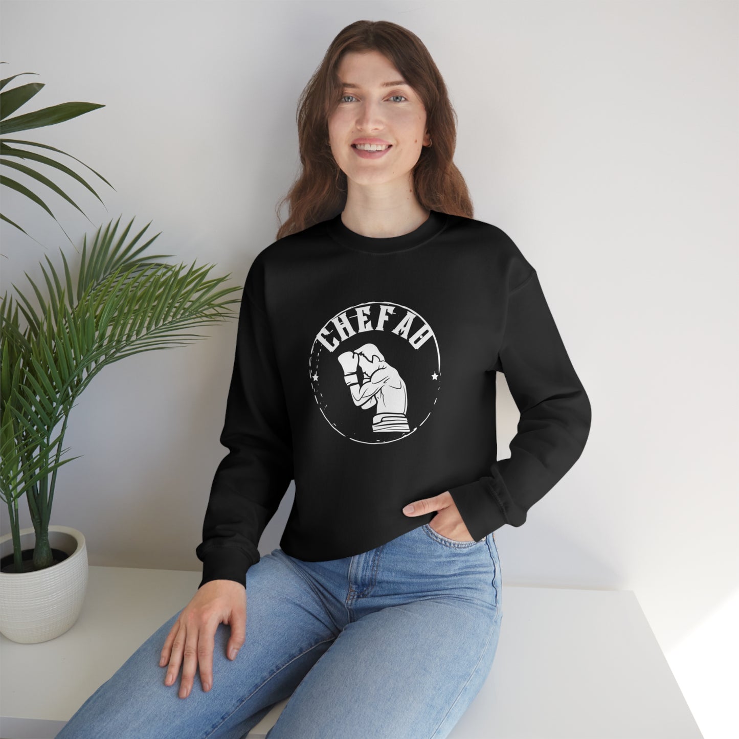 Chefao Boxer I, Unisex Heavy Blend Crewneck Sweatshirt