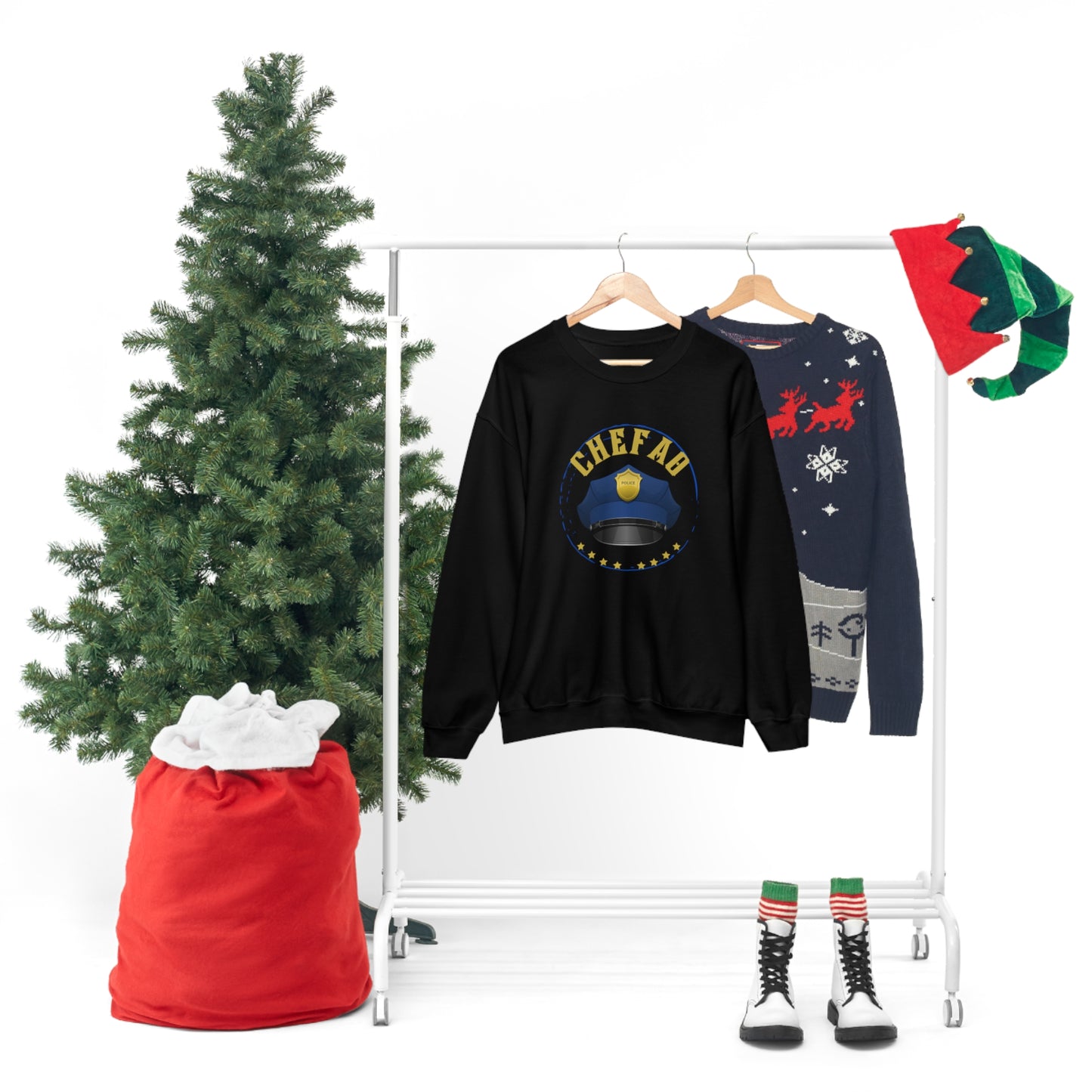 Chefao Police III, Unisex Heavy Blend Crewneck Sweatshirt