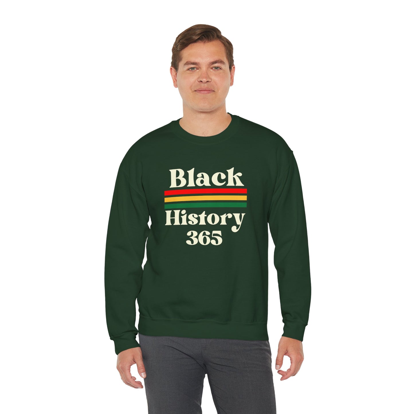 Chefao Black History 365, Unisex Heavy Blend™ Crewneck Sweatshirt