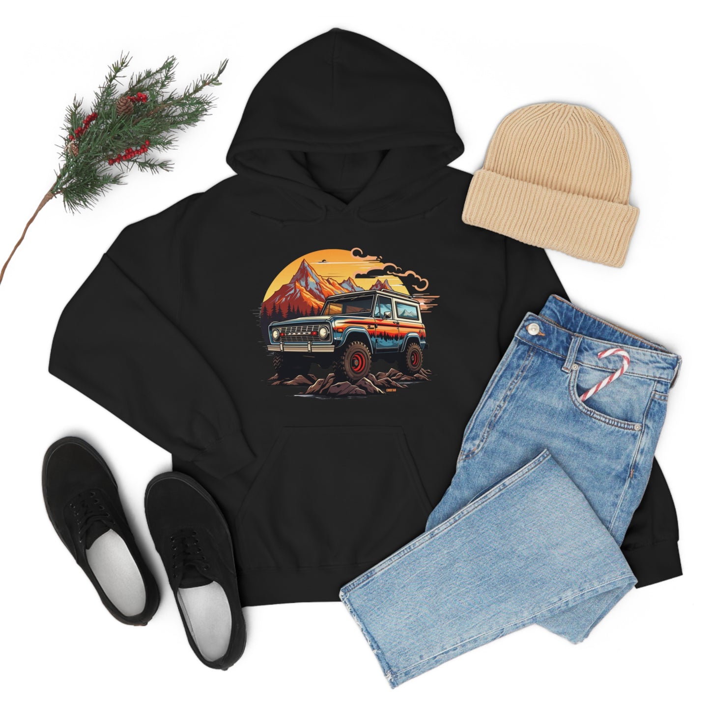 Retro, Rugged Charm, Unisex Heavy Blend Hooded Sweatshirt