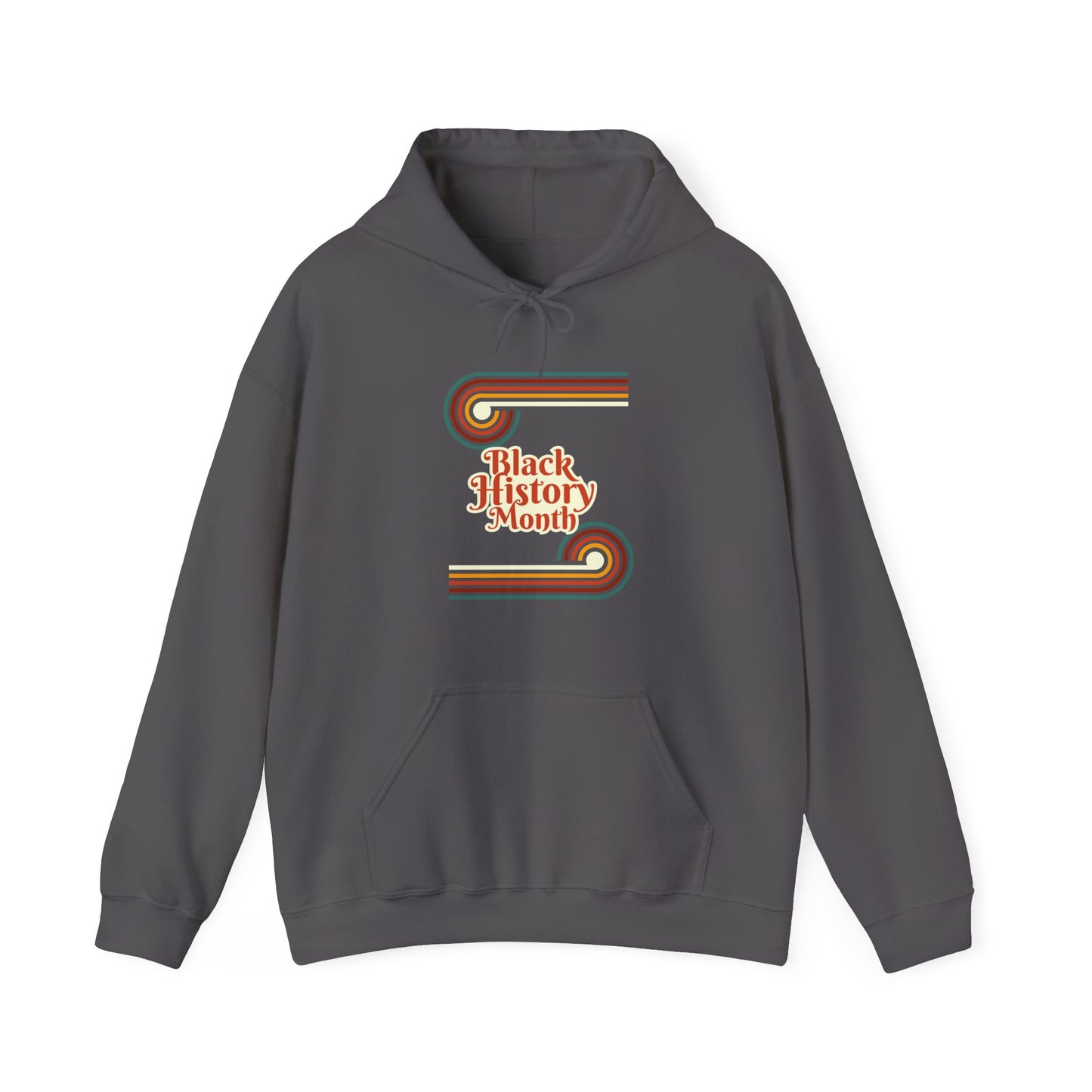 Chefao Retro Black History Month Emblem I, Unisex Heavy Blend Hooded Sweatshirt
