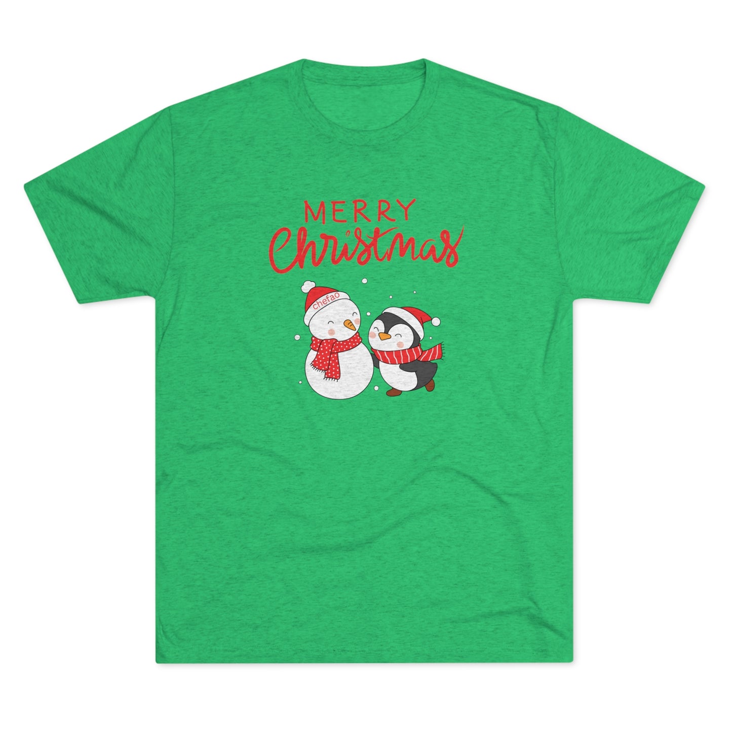 Merry Christmas I, Unisex Tri-Blend Crew Tee