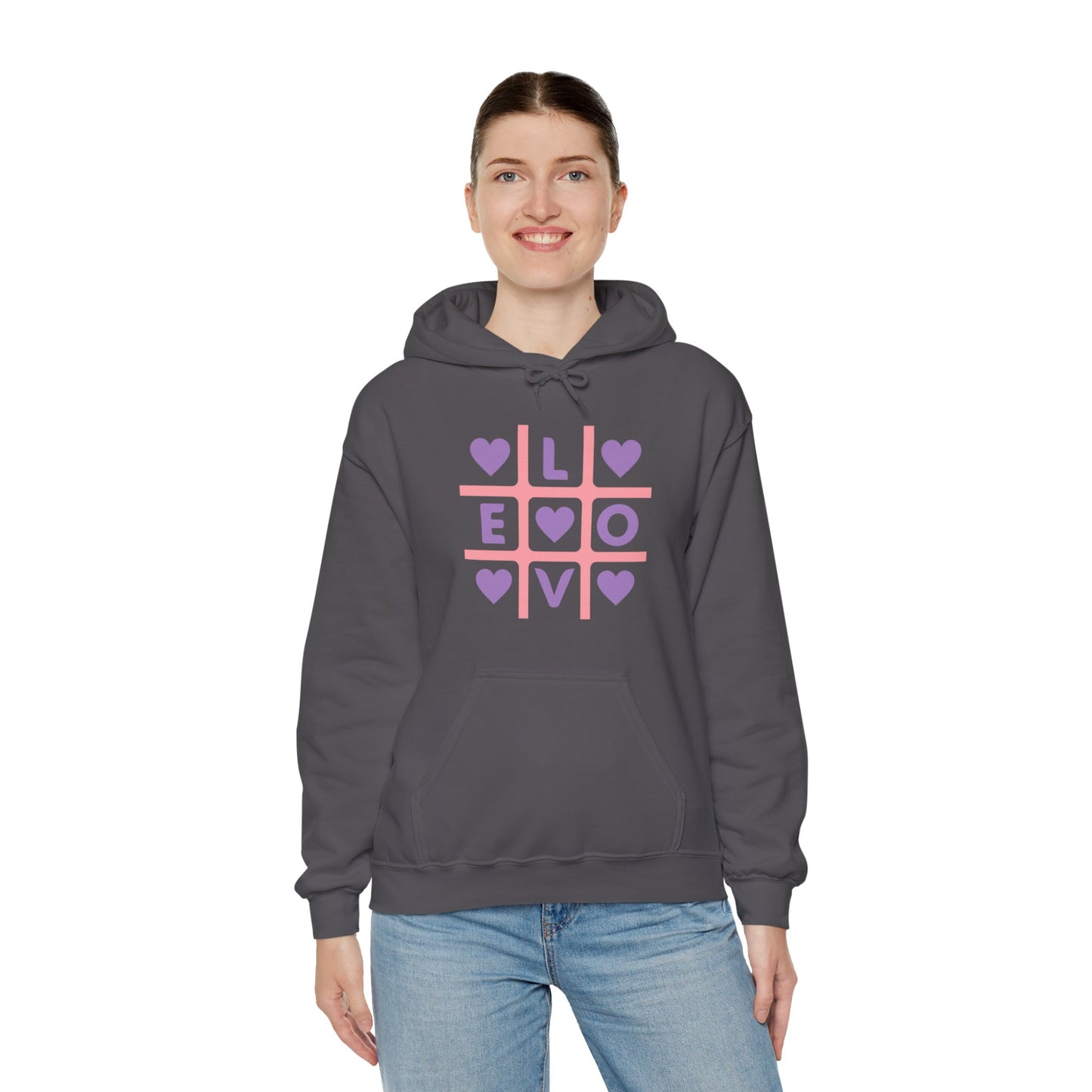 Chefao Love Tic Tac Toe I, Unisex Heavy Blend Hooded Sweatshirt