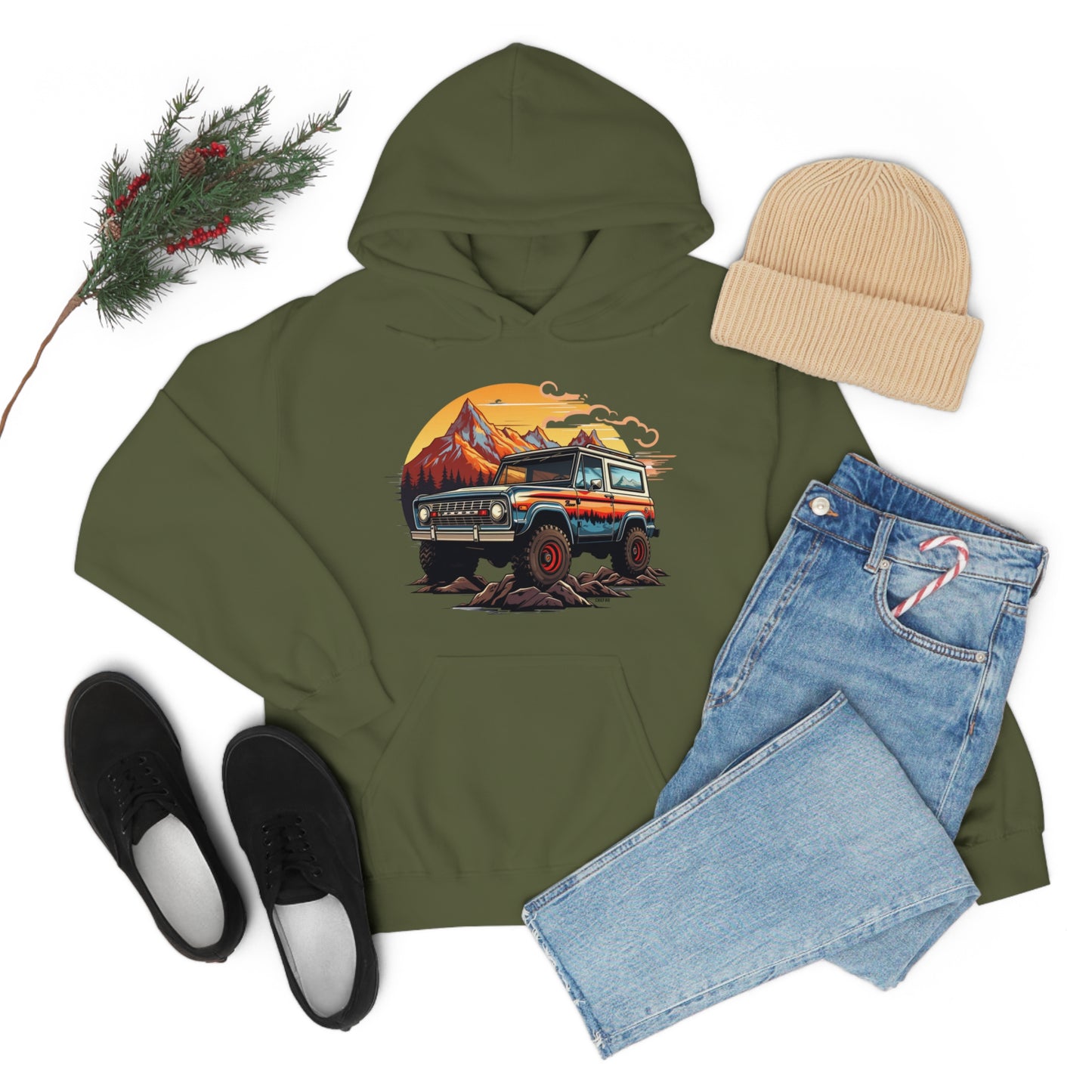 Retro, Rugged Charm, Unisex Heavy Blend Hooded Sweatshirt