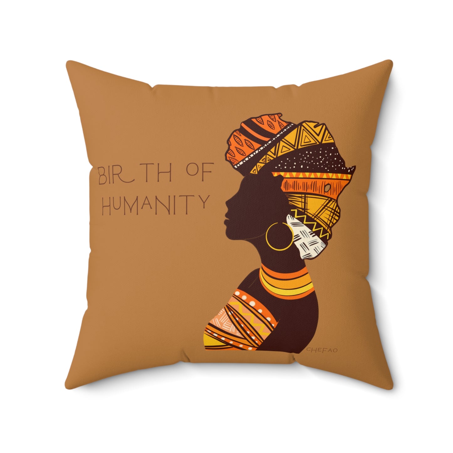 Birth of Humanity™ I, Spun Polyester Square Pillow