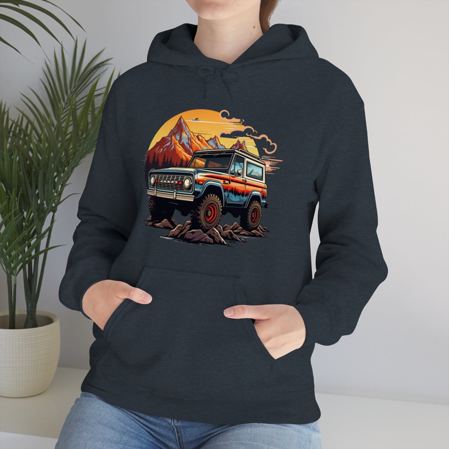 Retro, Rugged Charm, Unisex Heavy Blend Hooded Sweatshirt