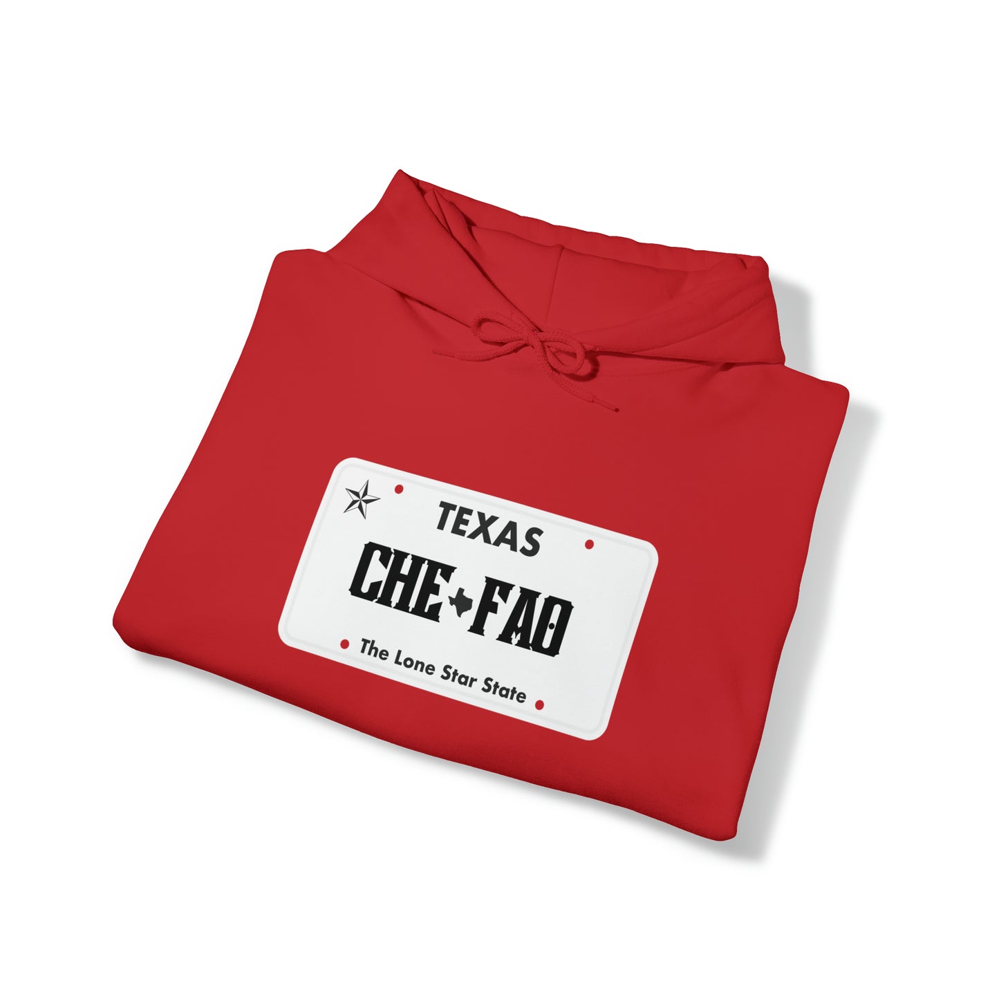 Chefao Texas License Plate I, Unisex Heavy Blend Hooded Sweatshirt