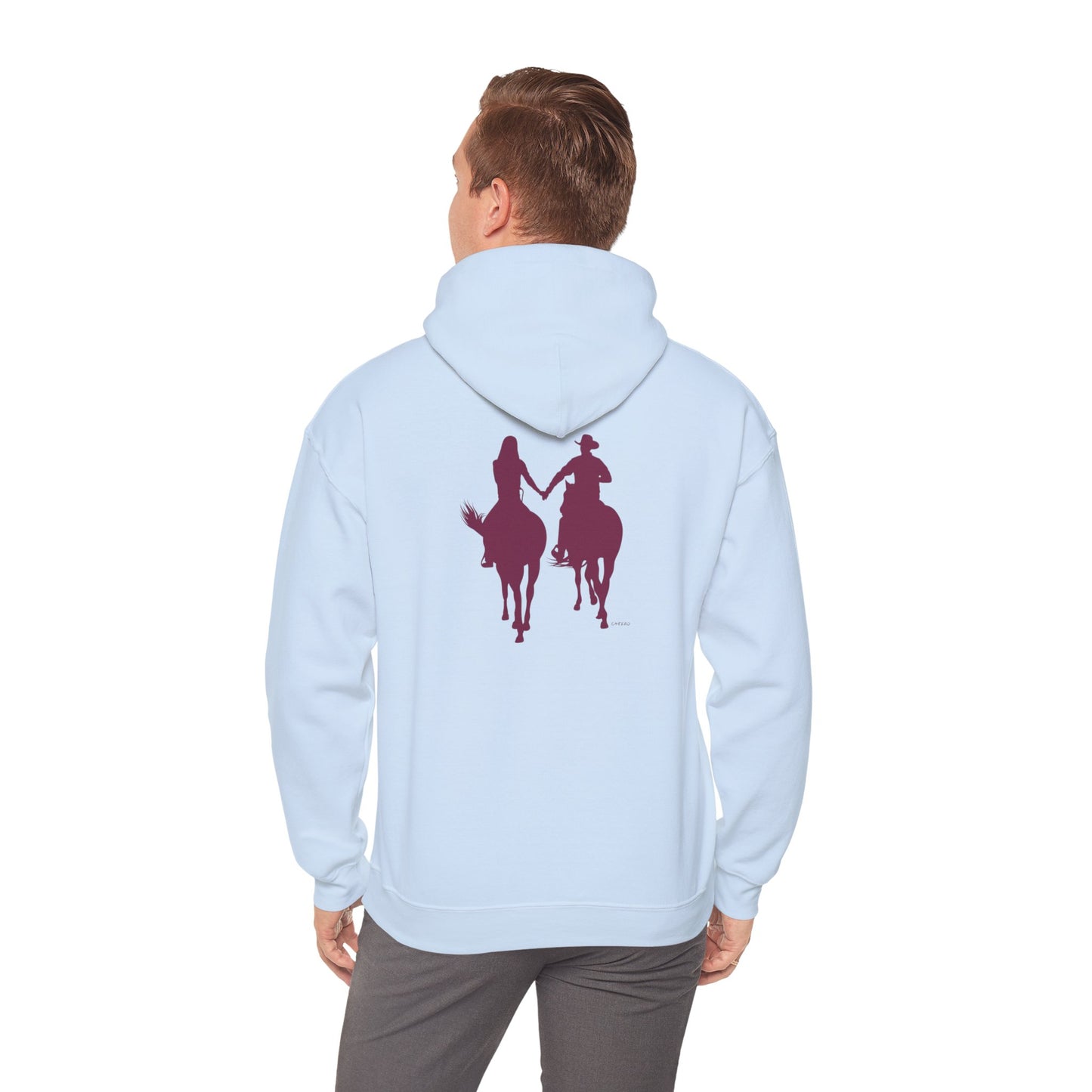 Chefao Cowboy and Cowgirl I, Unisex Heavy Blend Hooded Sweatshirt