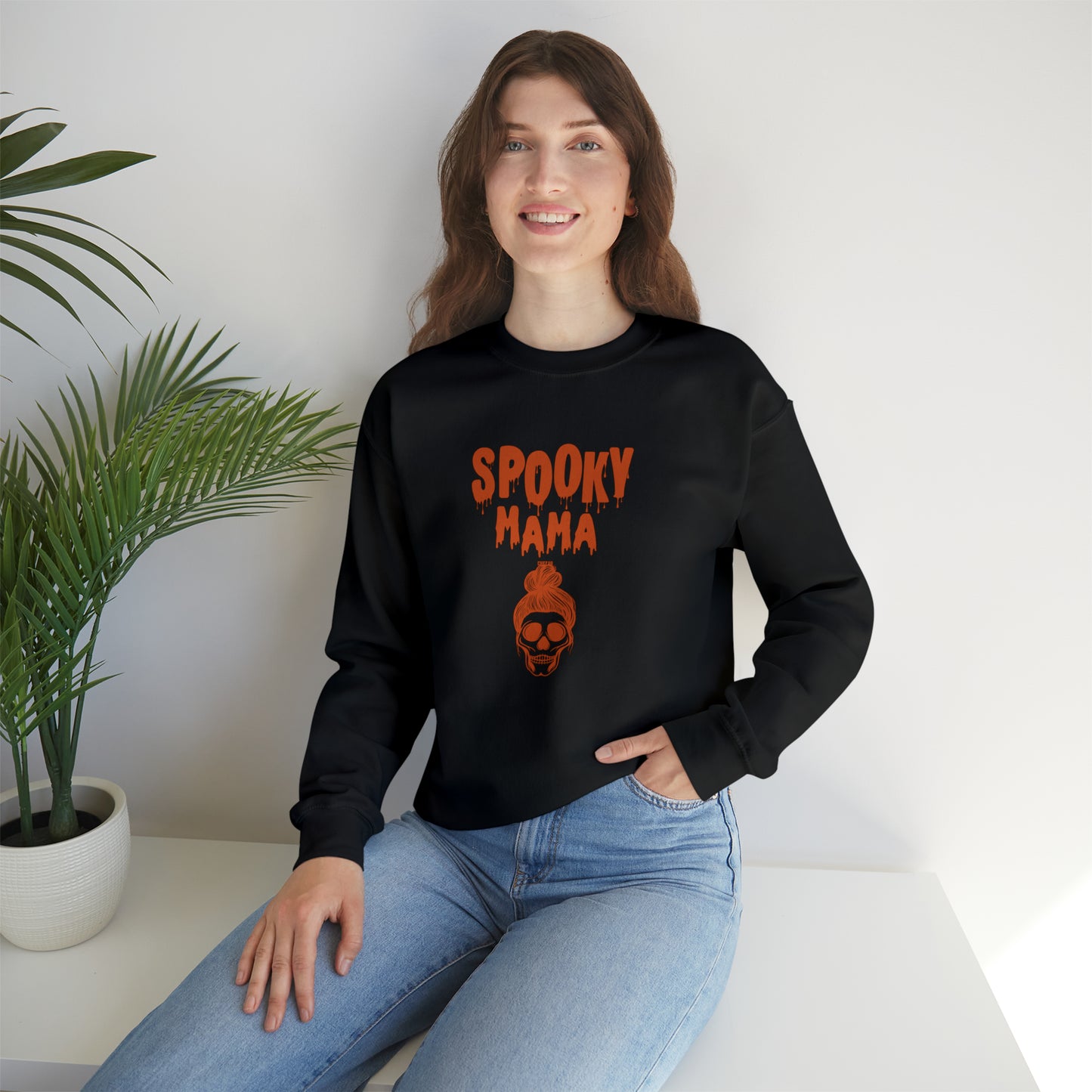 Spooky Mama, Unisex Heavy Blend Crewneck Sweatshirt
