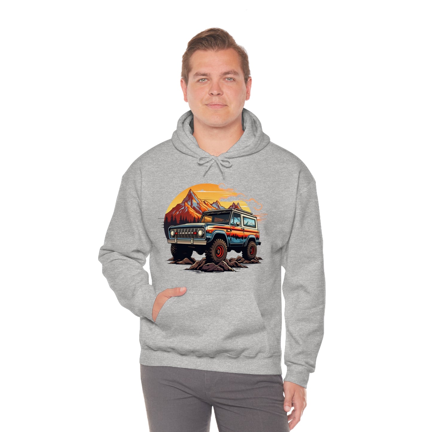 Retro, Rugged Charm, Unisex Heavy Blend Hooded Sweatshirt