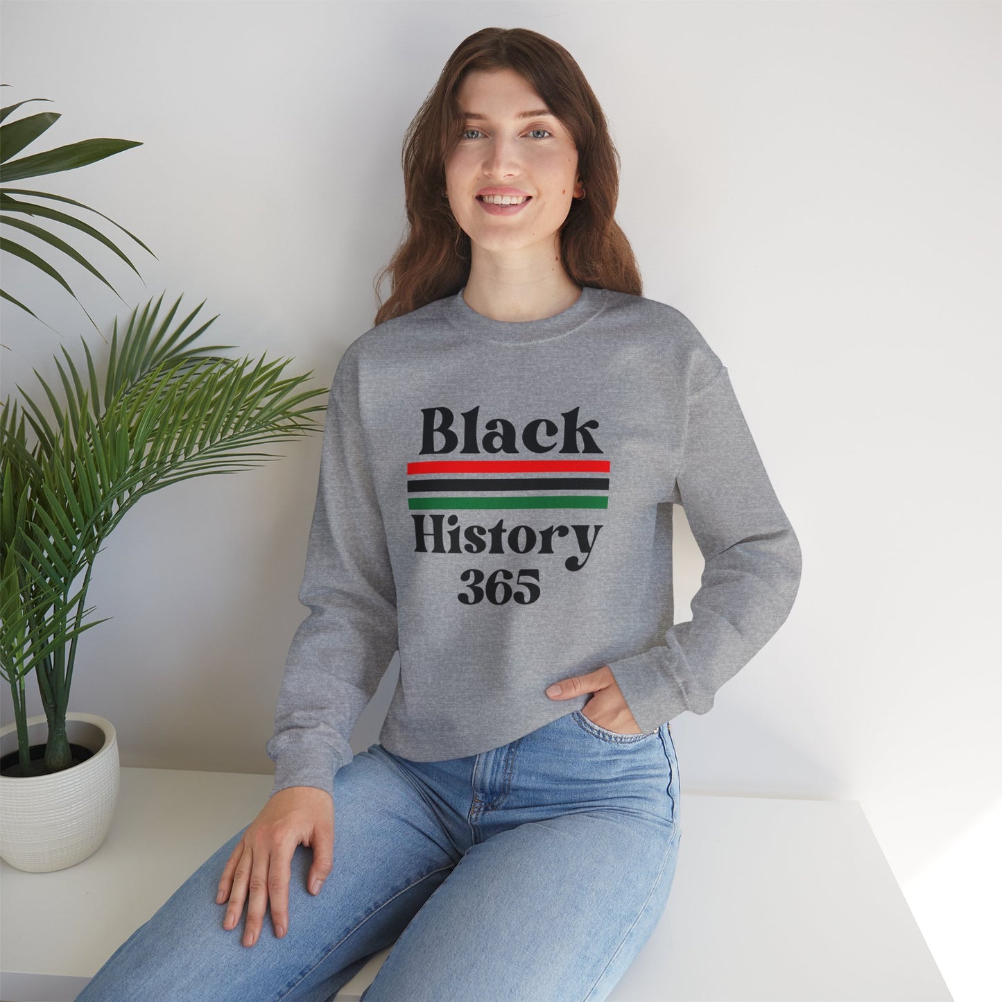 Chefao Black History 365, Unisex Heavy Blend™ Crewneck Sweatshirt