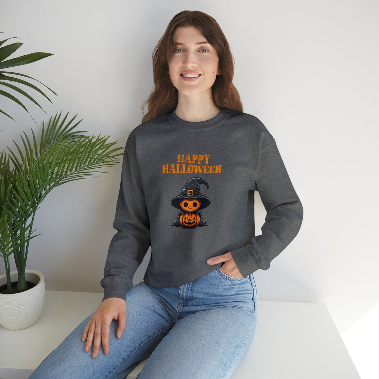 Happy Halloween, Unisex Heavy Blend Crewneck Sweatshirt