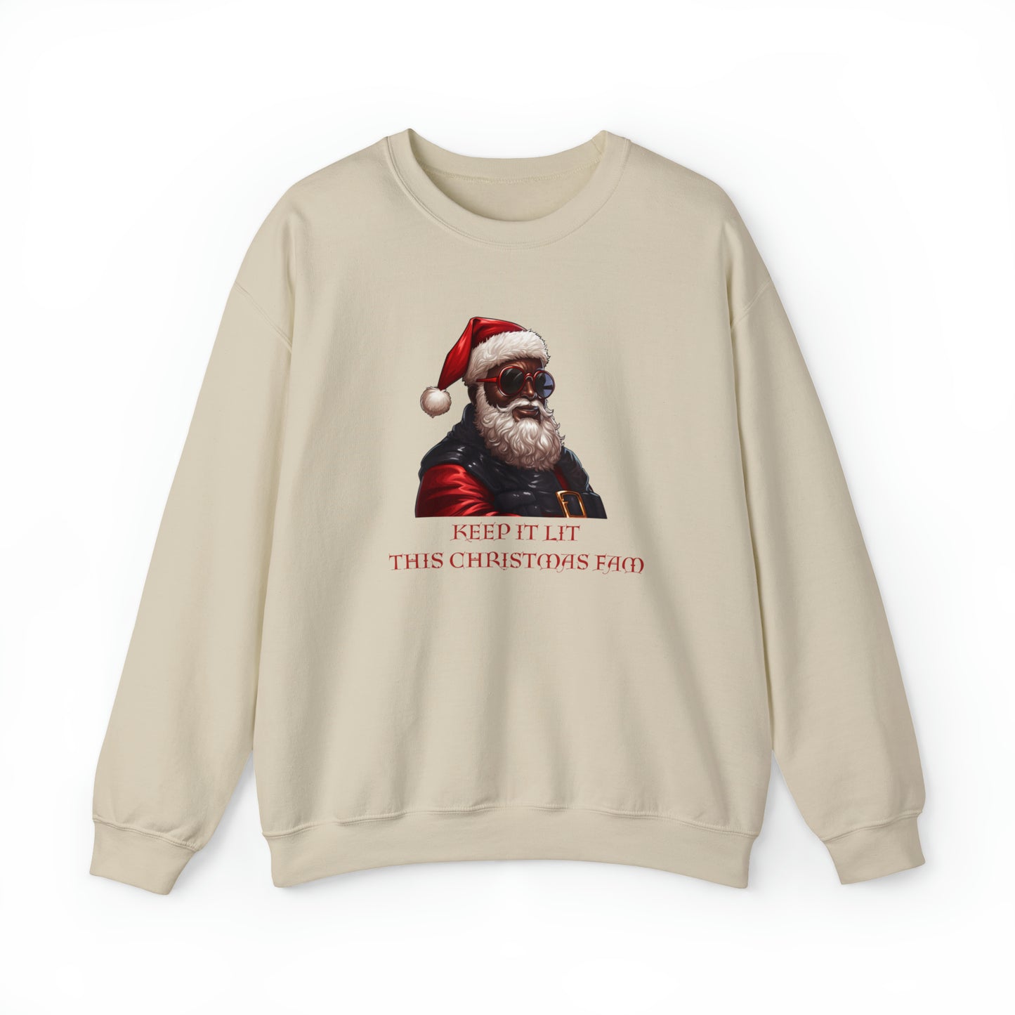 Keep It Lit This Christmas Fam, Unisex Heavy Blend Crewneck Sweatshirt