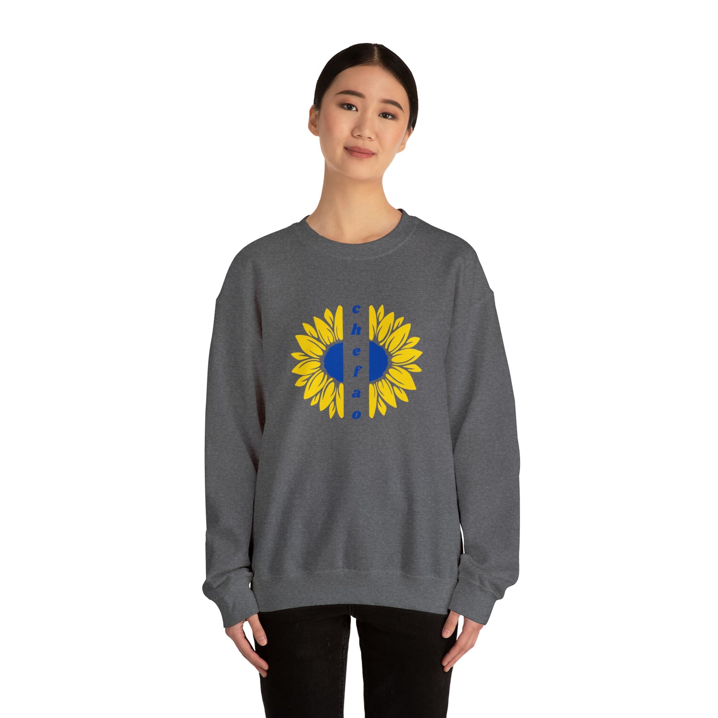 Chefao Sunflower II, Unisex Heavy Blend Crewneck Sweatshirt