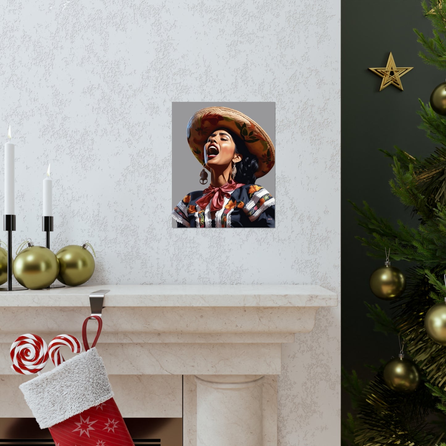 Mariachi Woman, Premium Matte Vertical Posters