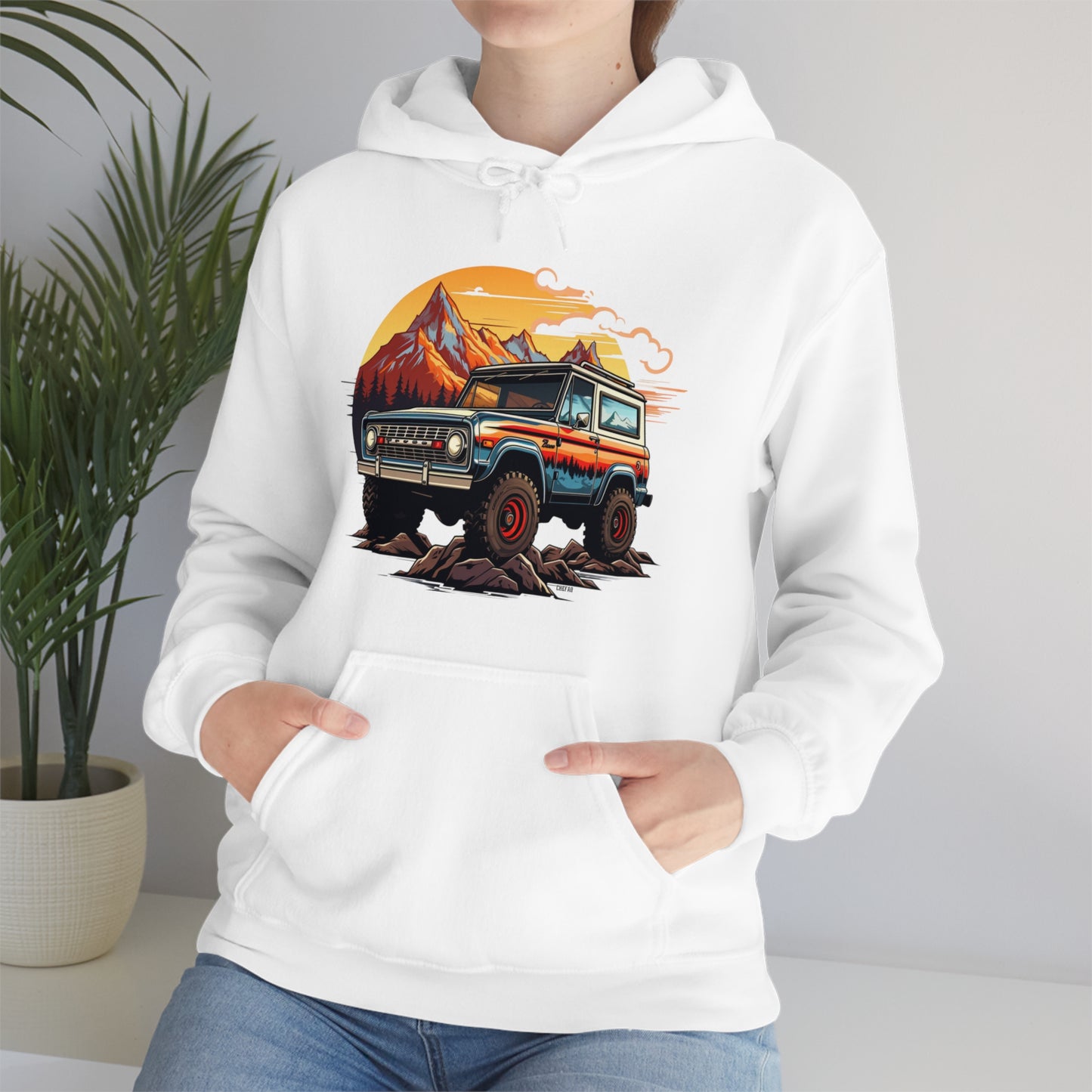 Retro, Rugged Charm, Unisex Heavy Blend Hooded Sweatshirt