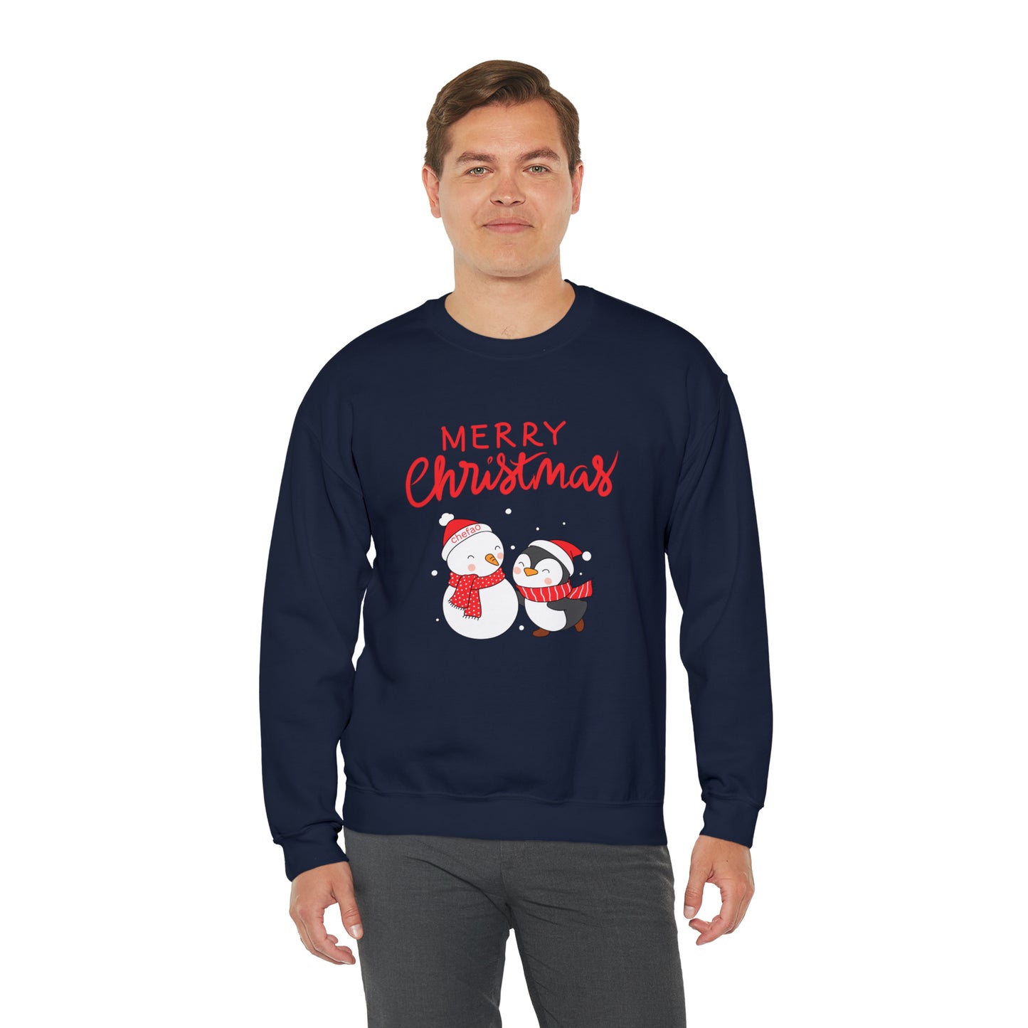 Merry Christmas I, Unisex Heavy Blend Crewneck Sweatshirt