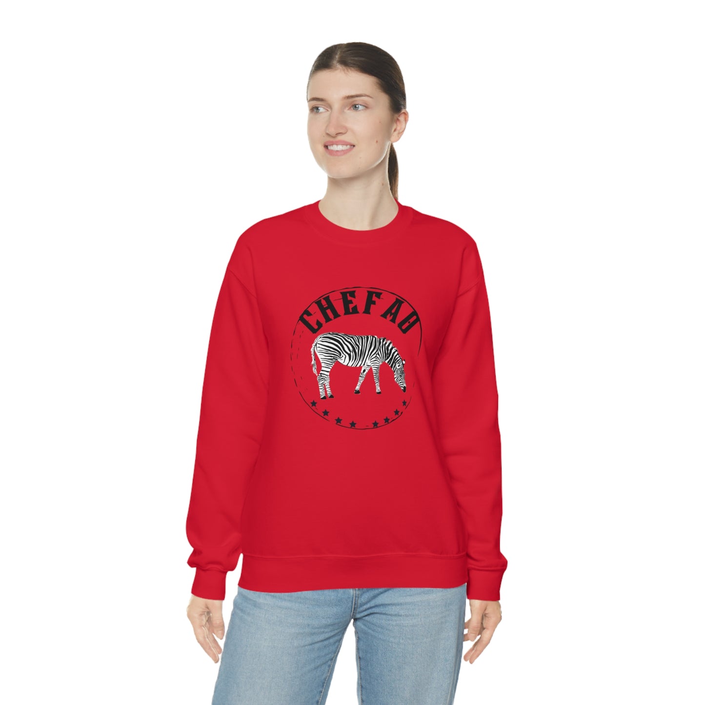 Chefao Zebra I, Unisex Heavy Blend Crewneck Sweatshirt