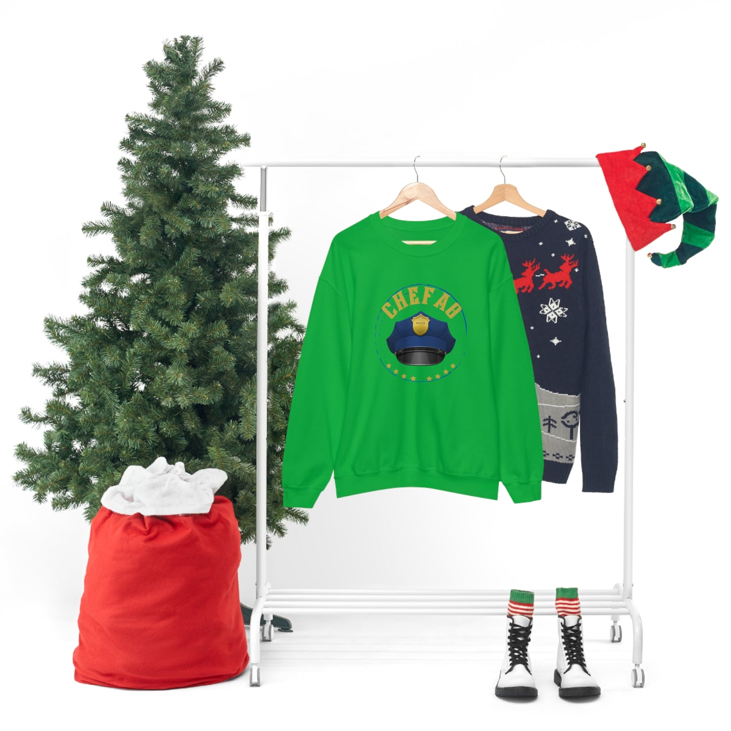 Chefao Police III, Unisex Heavy Blend Crewneck Sweatshirt