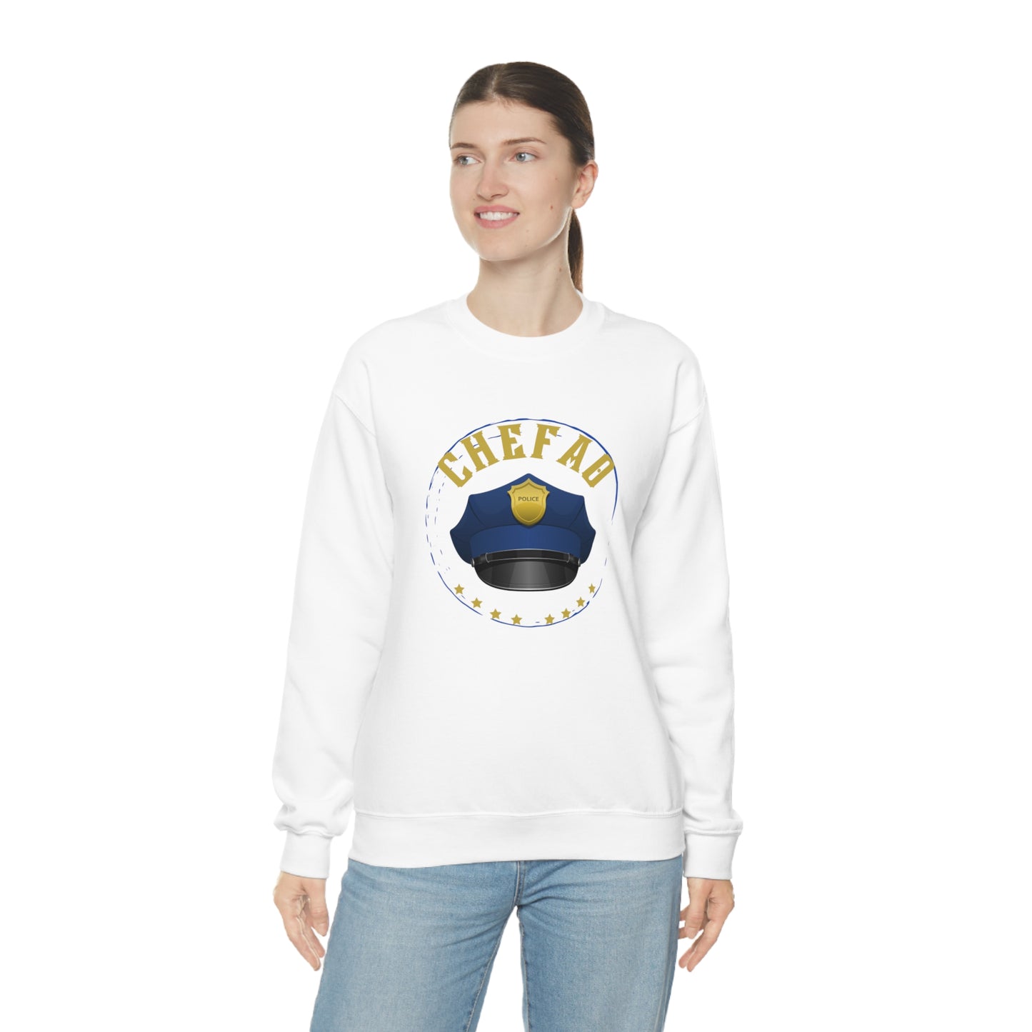 Chefao Police III, Unisex Heavy Blend Crewneck Sweatshirt