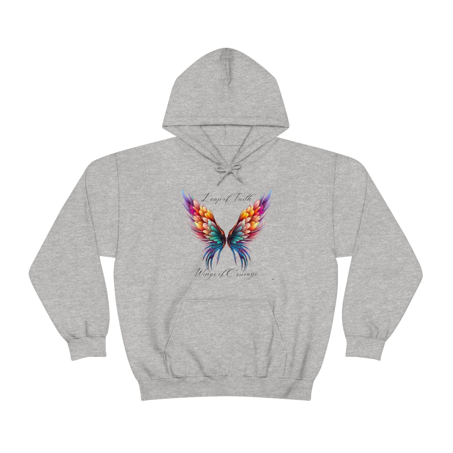 Leap of Faith, Wings of Courage, Unisex Heavy Blend Hooded Sweatshirt