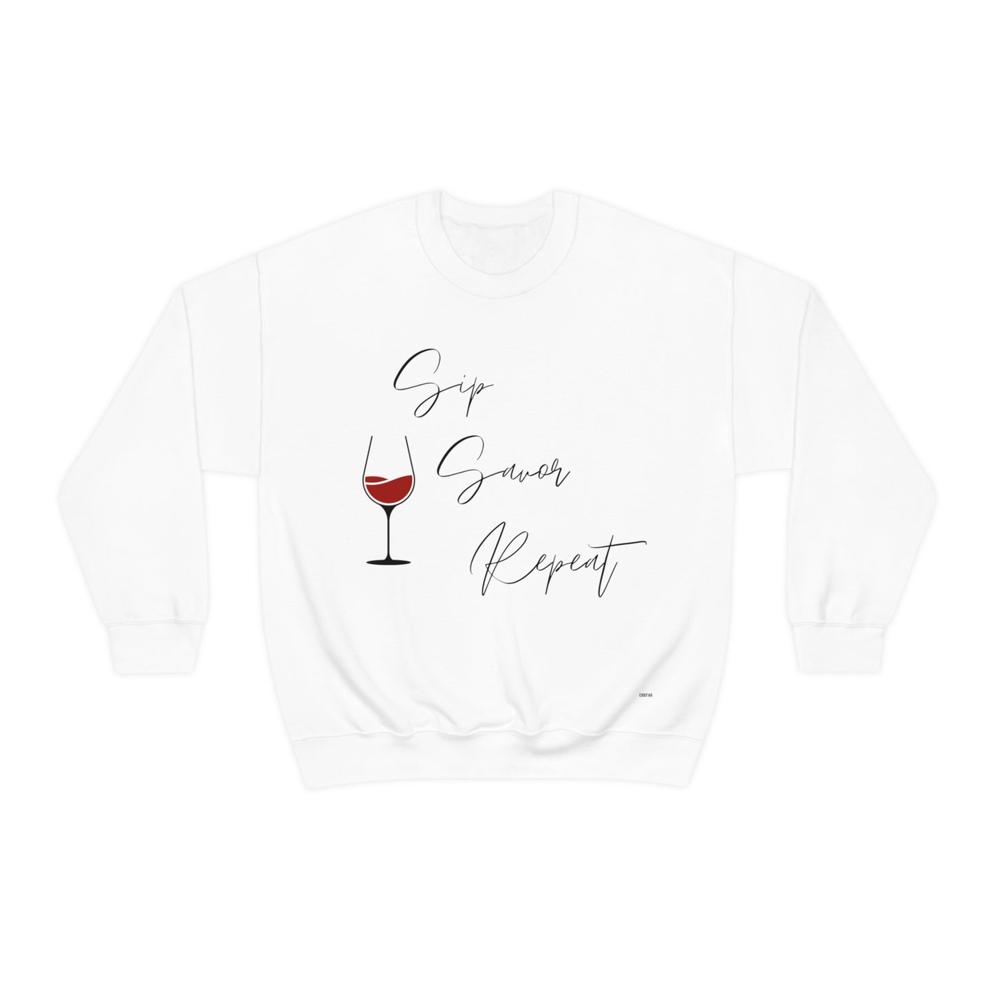 Sip, Savor, Repeat, Unisex Heavy Blend Crewneck Sweatshirt