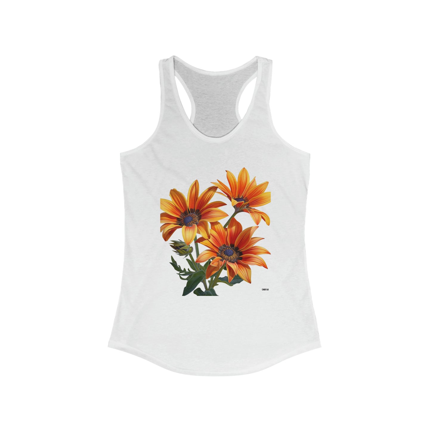 Gazania, Women's Racerback Tank