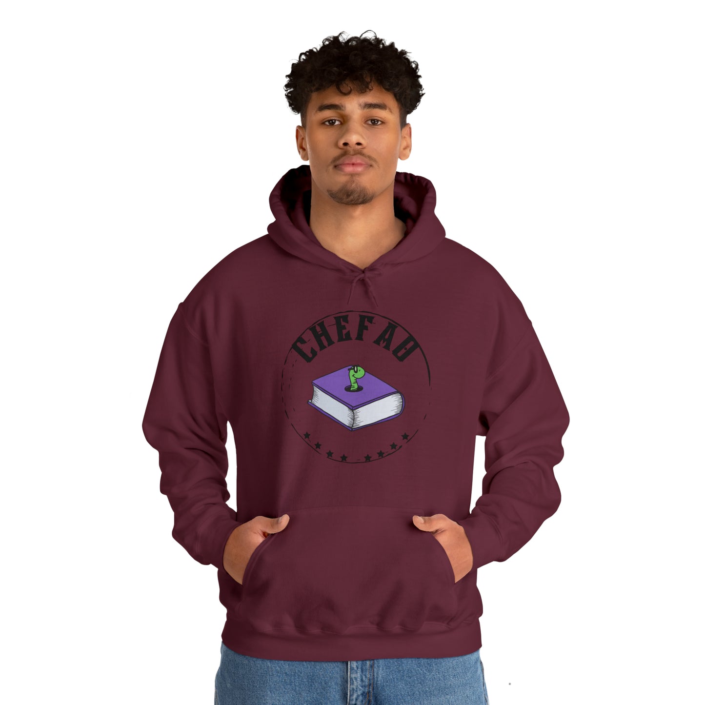 Chefao Bookworm I, Unisex Heavy Blend Hooded Sweatshirt
