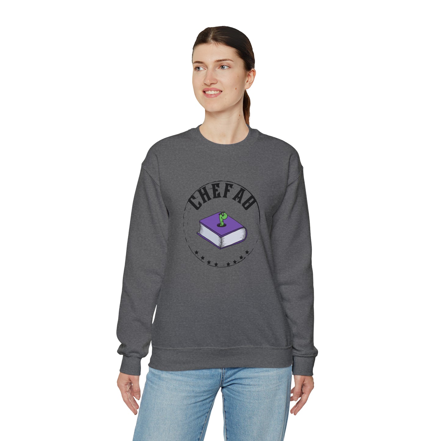 Chefao Bookworm I, Unisex Heavy Blend Crewneck Sweatshirt