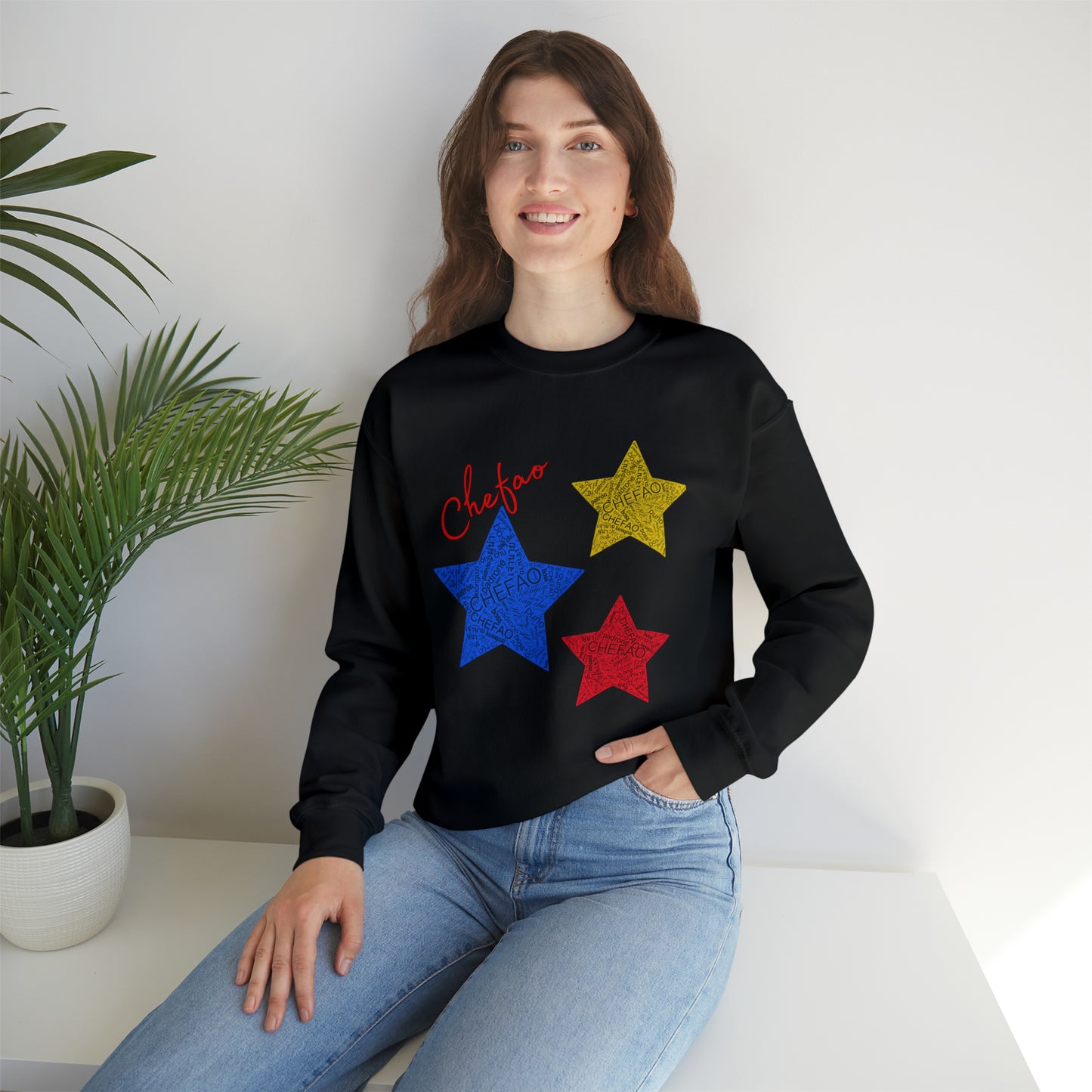 Chefao Stars I, Unisex Heavy Blend Crewneck Sweatshirt