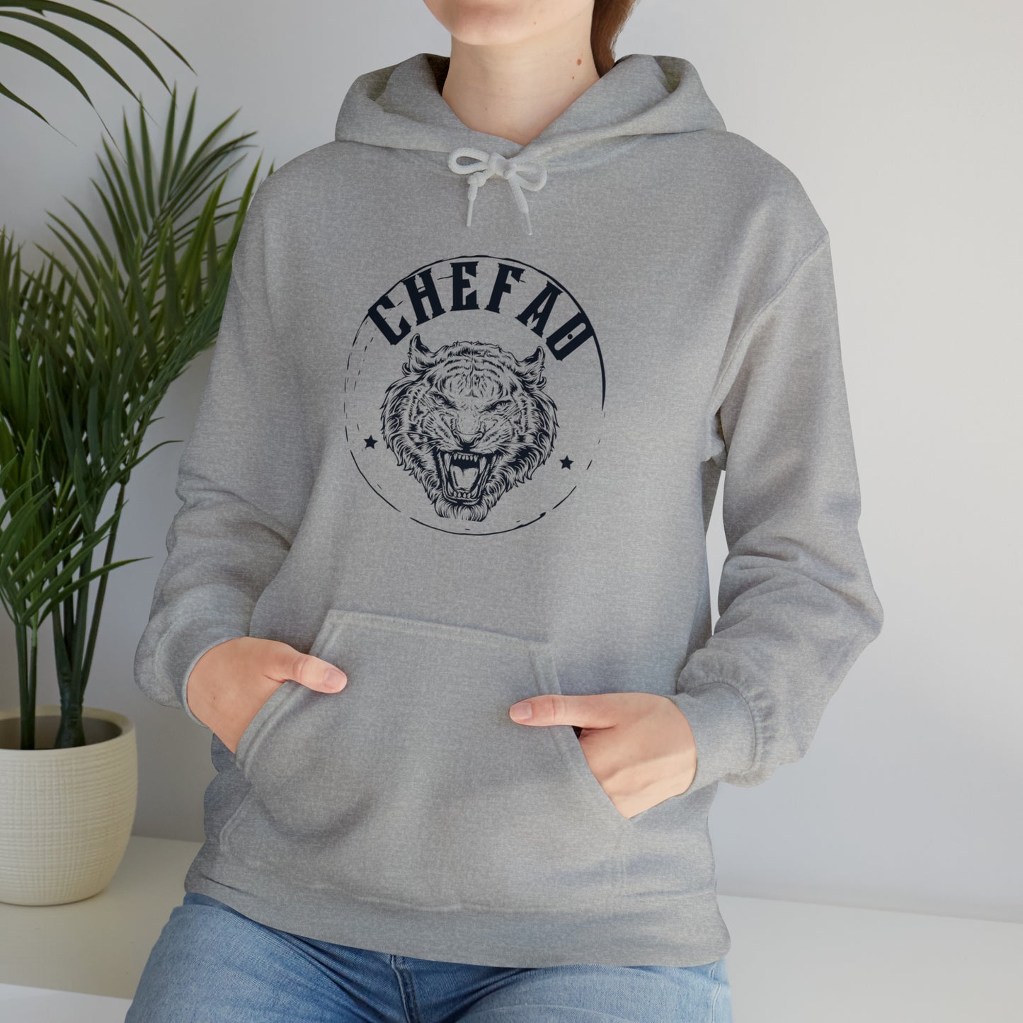 Chefao Tiger II, Unisex Heavy Blend Hooded Sweatshirt