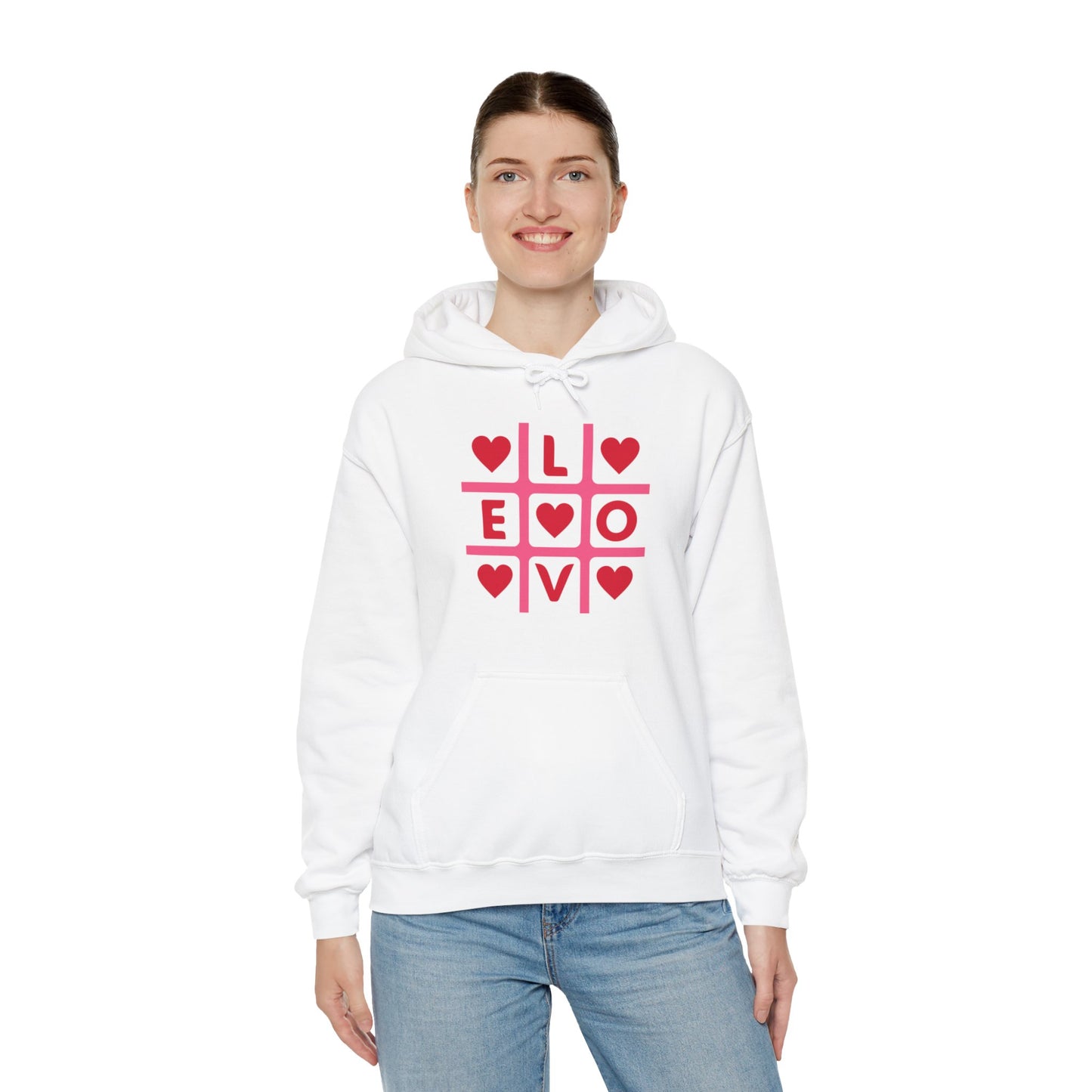 Chefao Love Tic Tac Toe I, Unisex Heavy Blend Hooded Sweatshirt