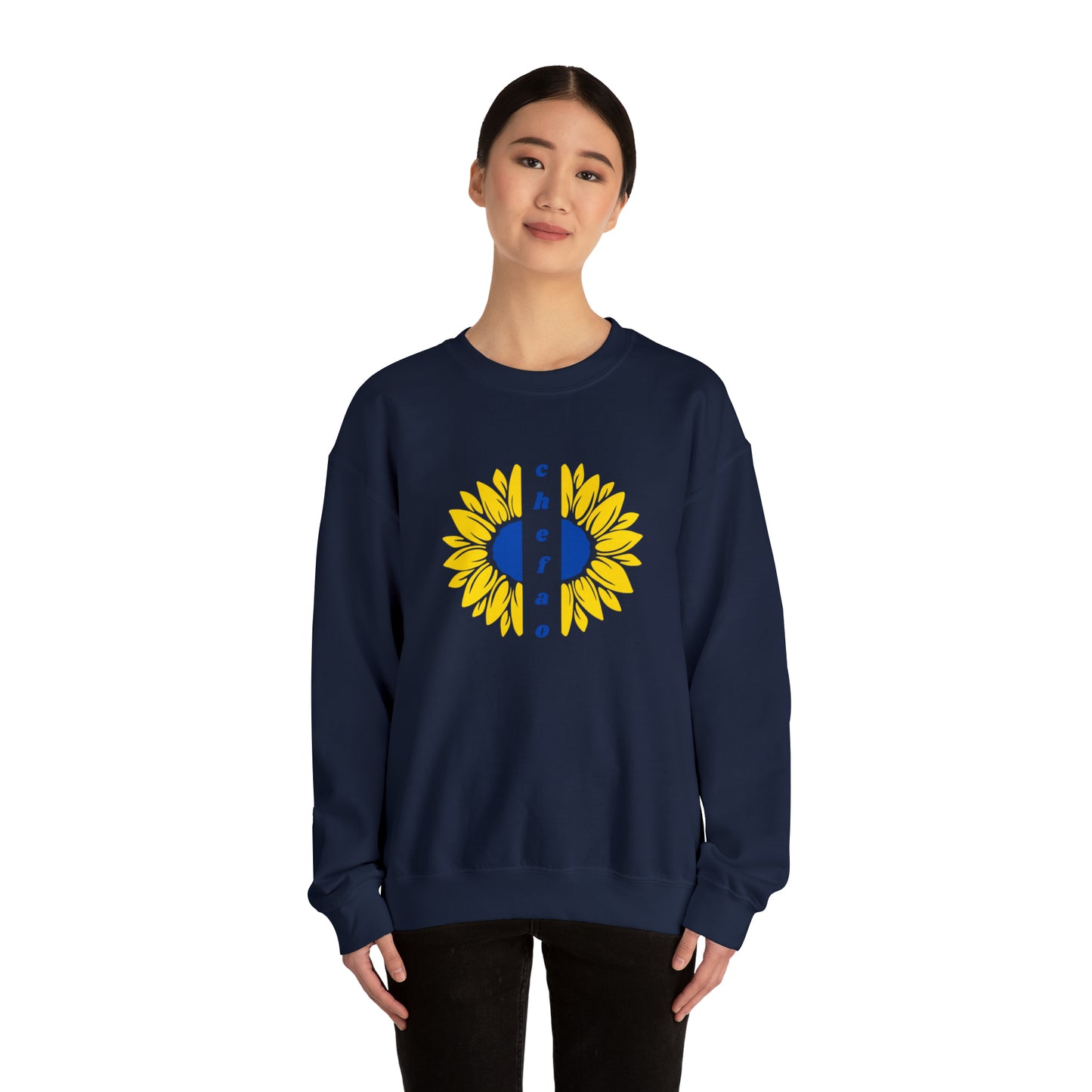 Chefao Sunflower II, Unisex Heavy Blend Crewneck Sweatshirt