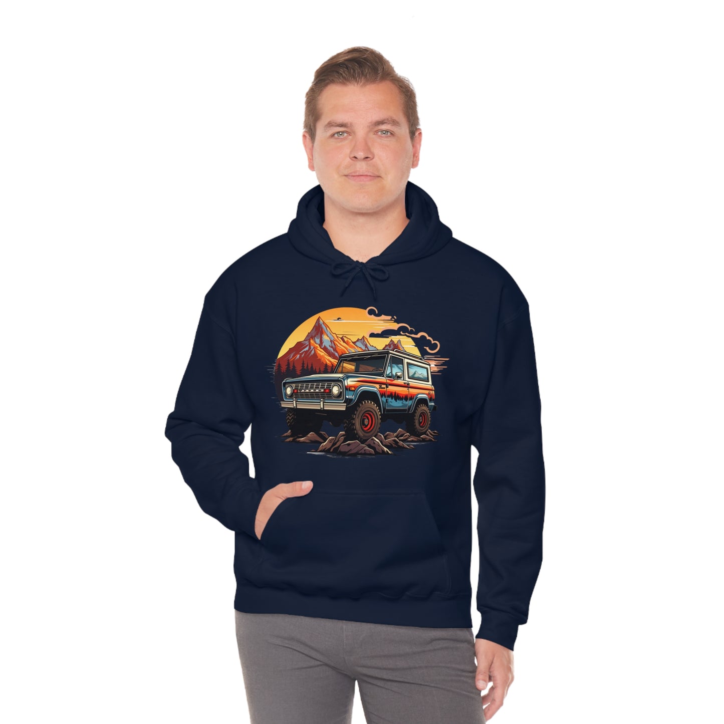 Retro, Rugged Charm, Unisex Heavy Blend Hooded Sweatshirt