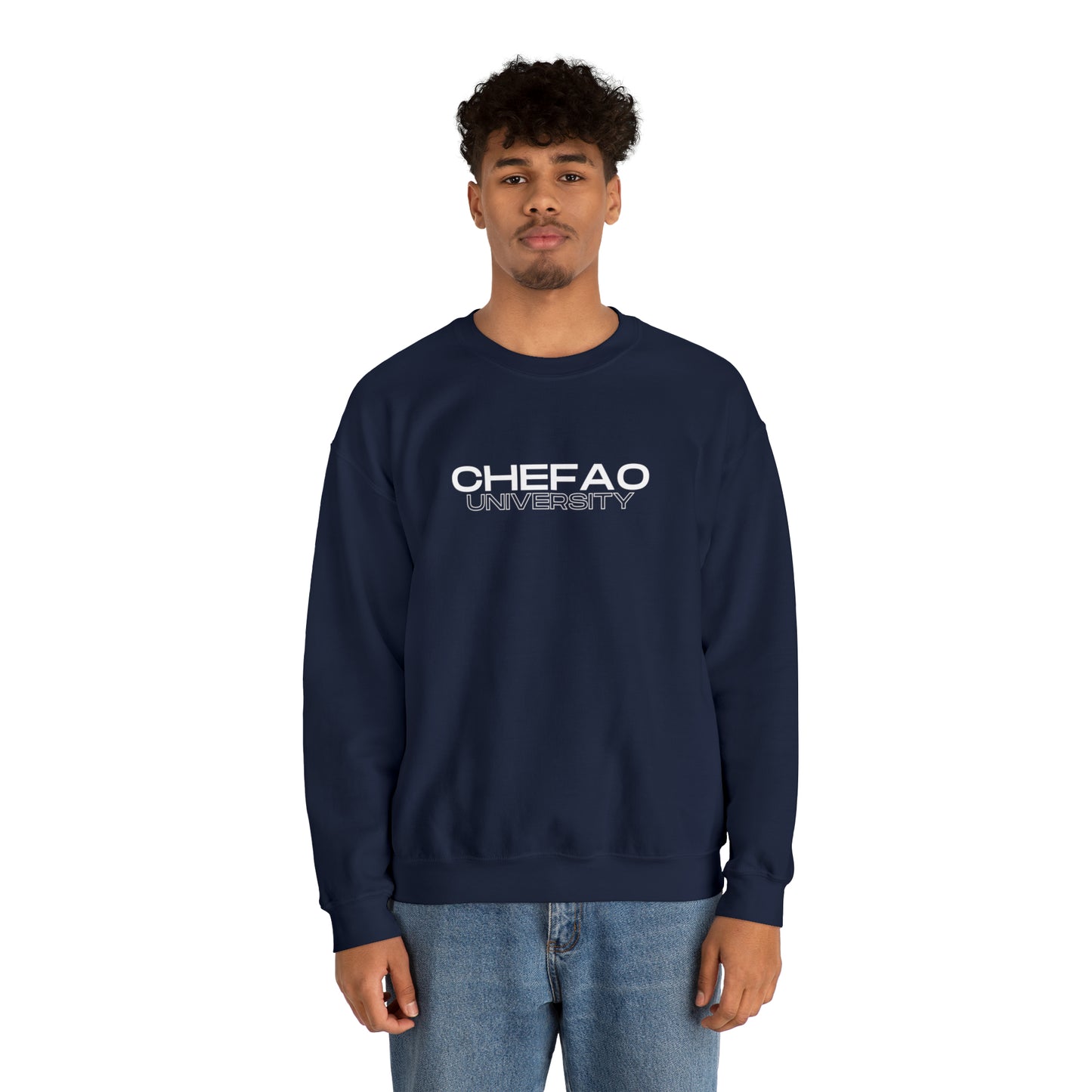 Chefao University I, Unisex Heavy Blend Crewneck Sweatshirt
