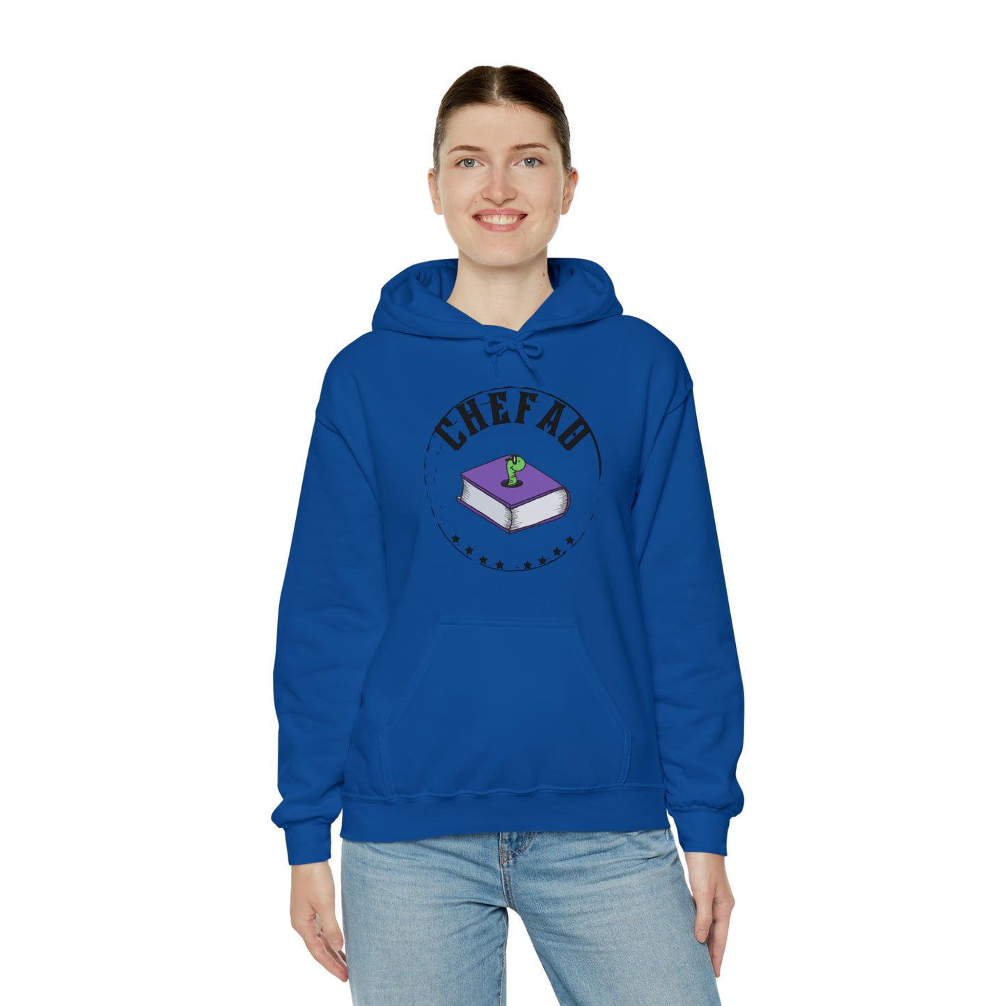 Chefao Bookworm I, Unisex Heavy Blend Hooded Sweatshirt
