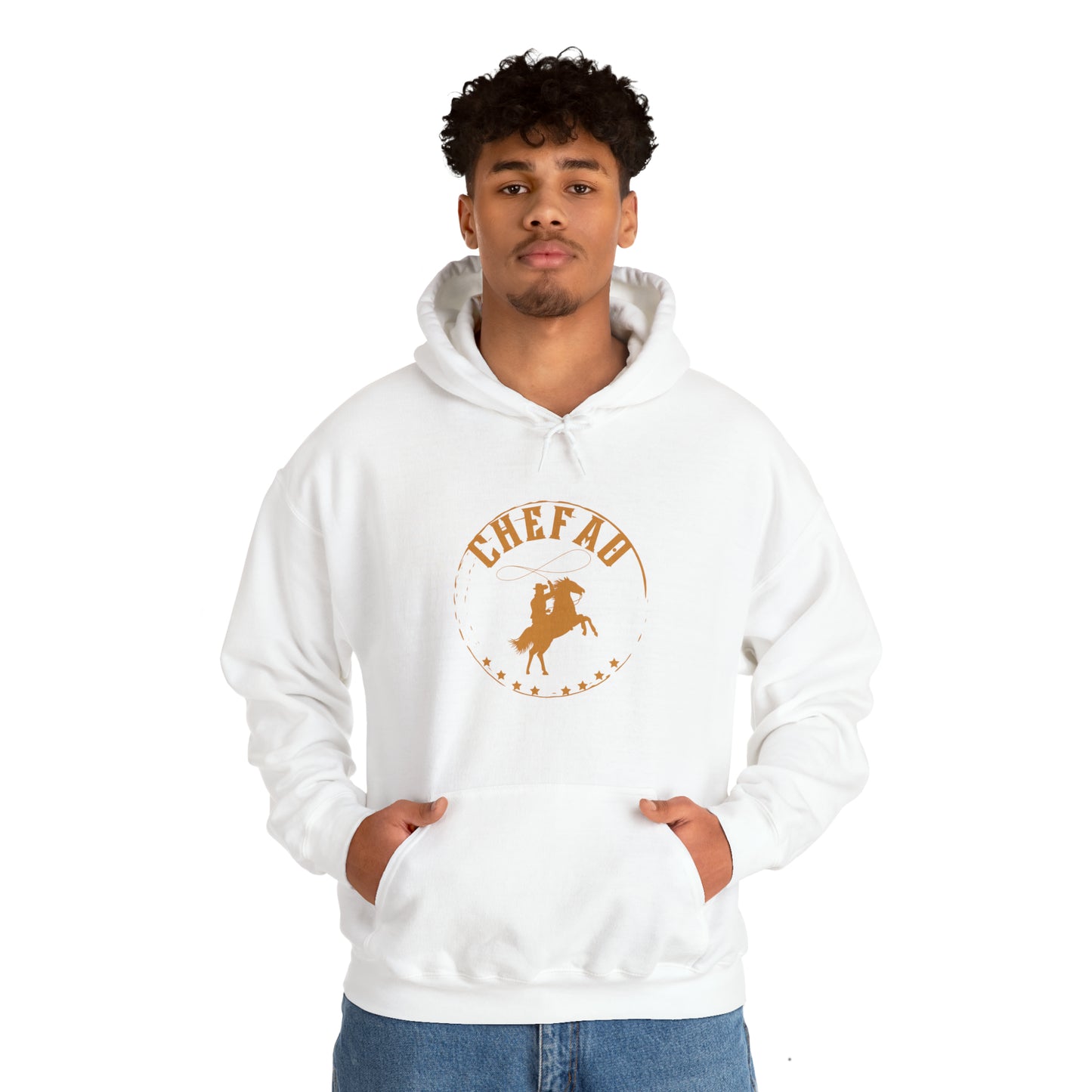 Chefao Cowboy V, Unisex Heavy Blend Hooded Sweatshirt