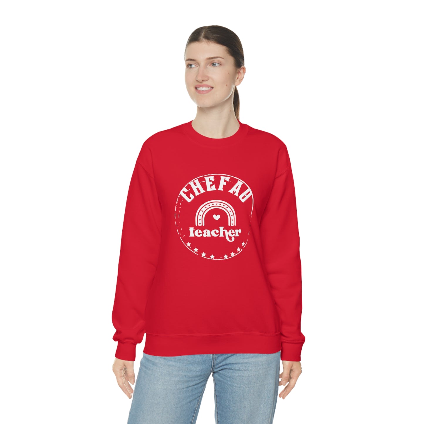 Chefao Teacher III, Unisex Heavy Blend Crewneck Sweatshirt